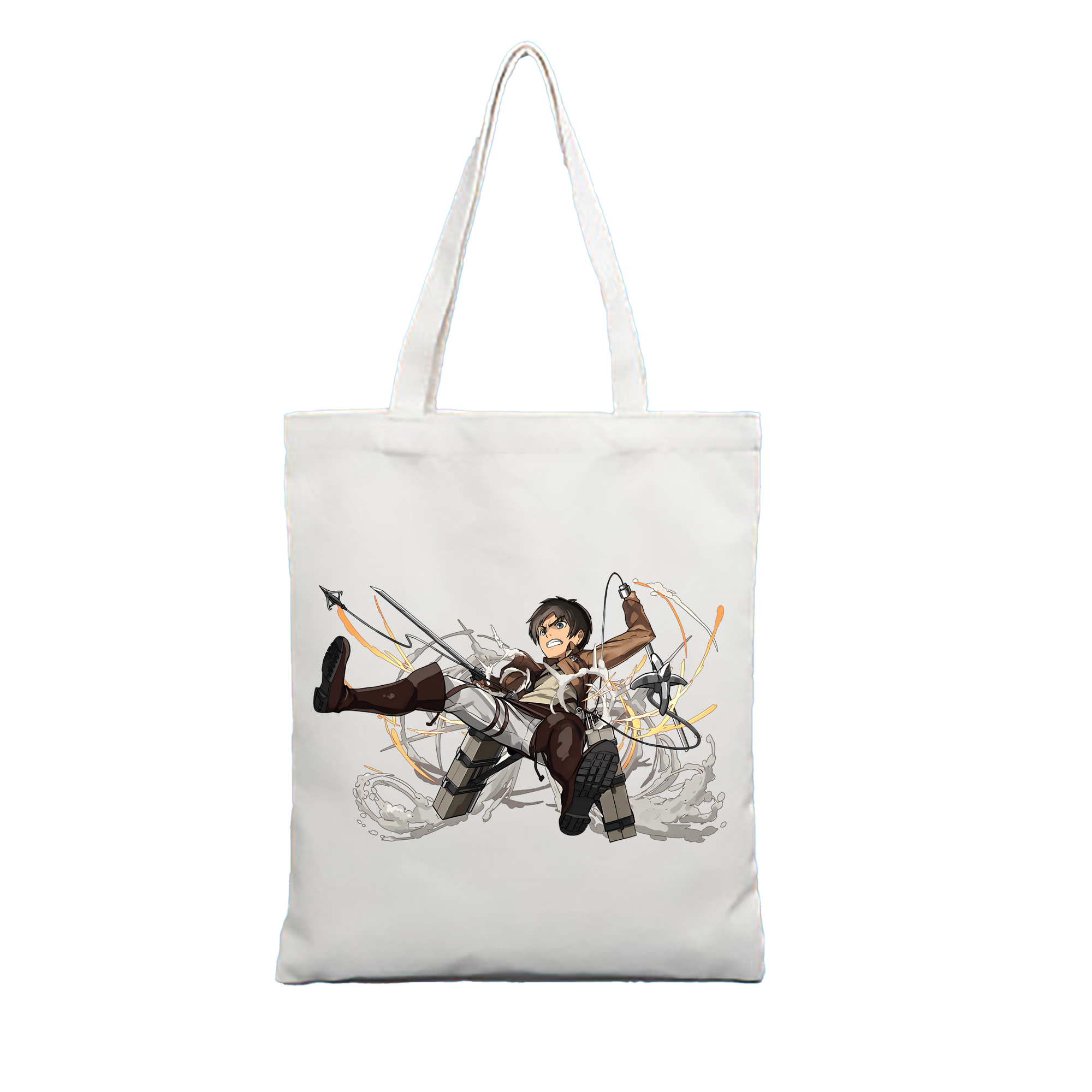 （画像用） 進撃の巨人 エレン･イェーガー Attack on Titan Eren Jäger 縦型キャンバス生地手提げバッグ　トートバッグ
