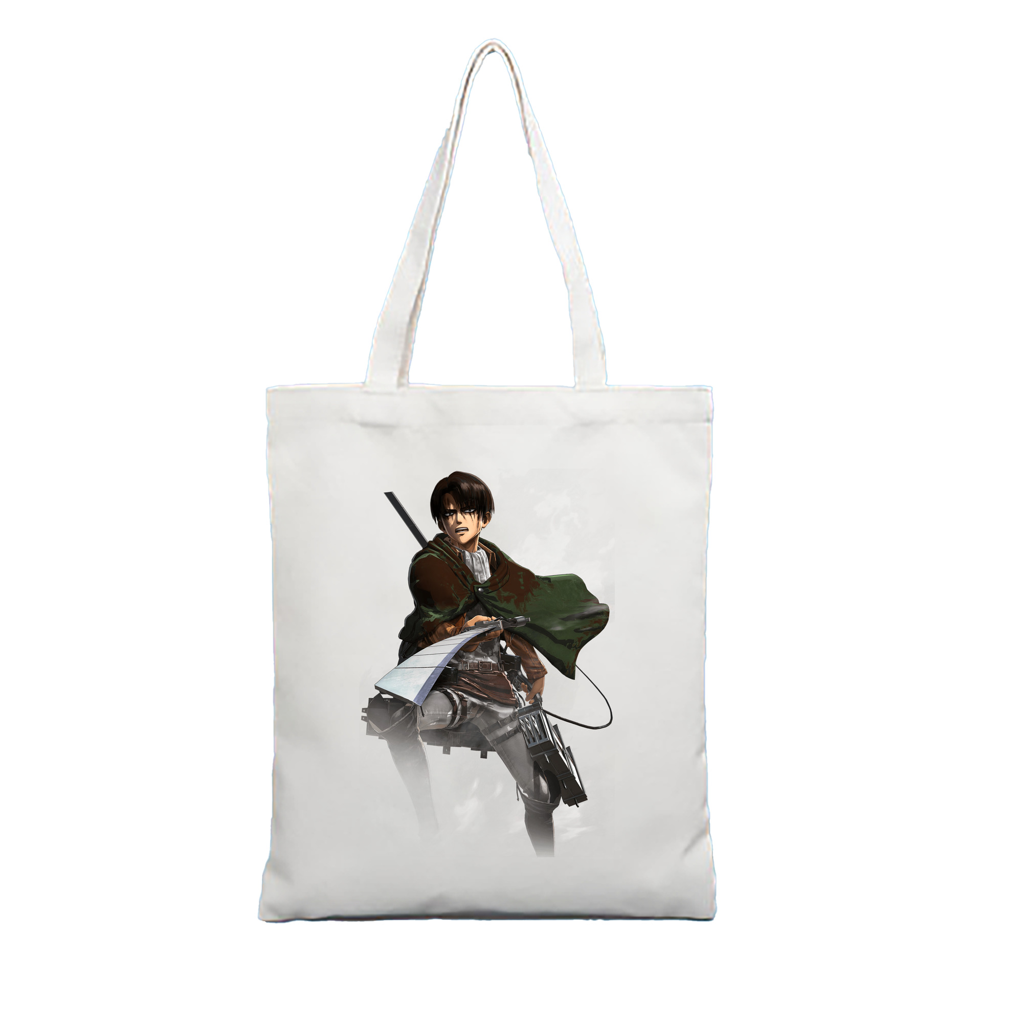 （画像用） 進撃の巨人 リヴァイ·アッカーマン Attack on Titan Levi Ackerman 縦型キャンバス生地手提げバッグ　トートバッグ