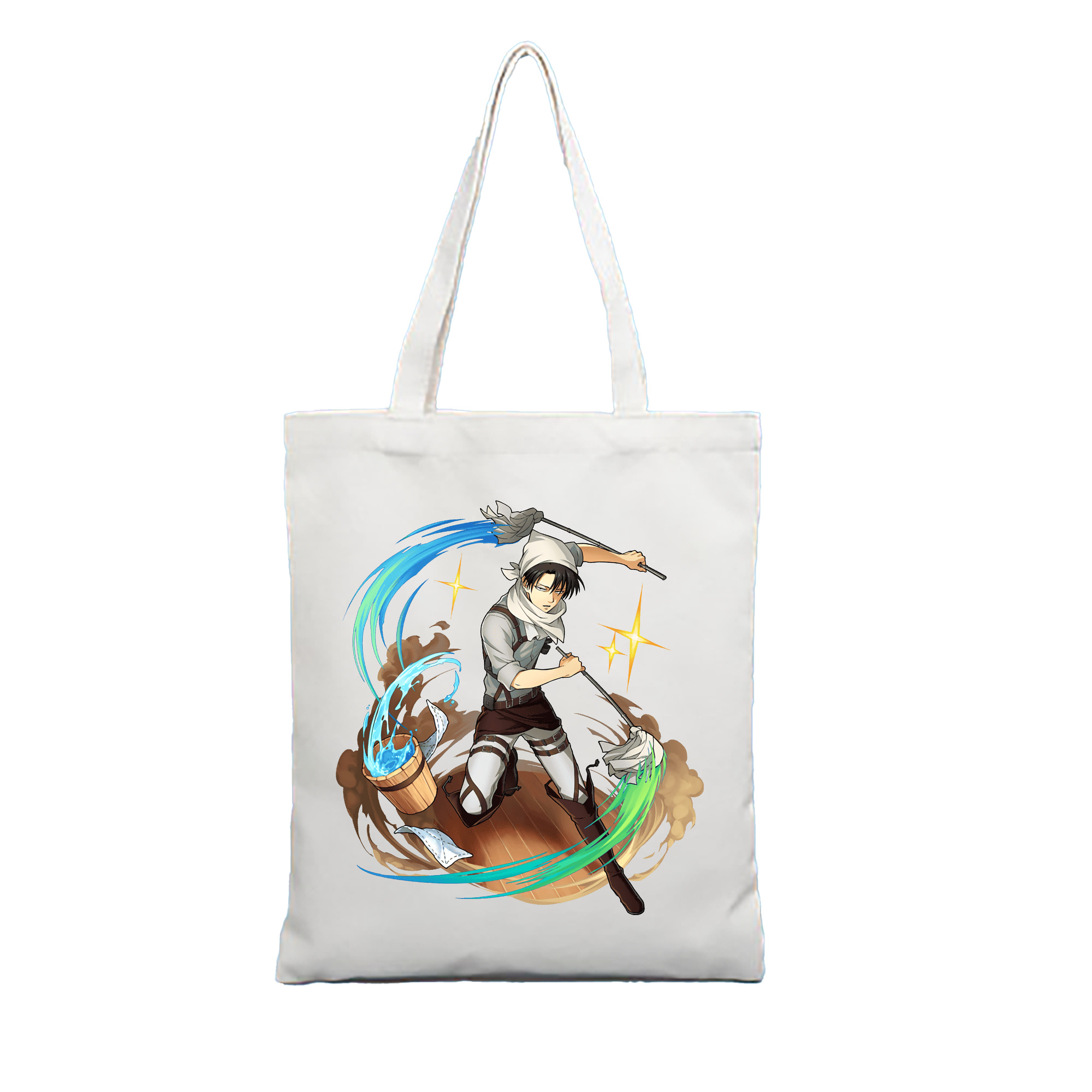 （画像用） 進撃の巨人 リヴァイ·アッカーマン Attack on Titan Levi Ackerman 縦型キャンバス生地手提げバッグ　トートバッグ