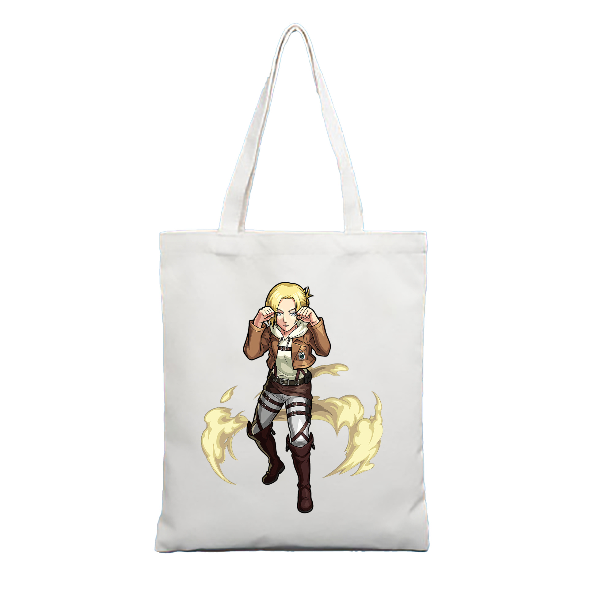（画像用） 進撃の巨人 アニ・レオンハート Attack on Titan Annie Leonhart 縦型キャンバス生地手提げバッグ　トートバッグ