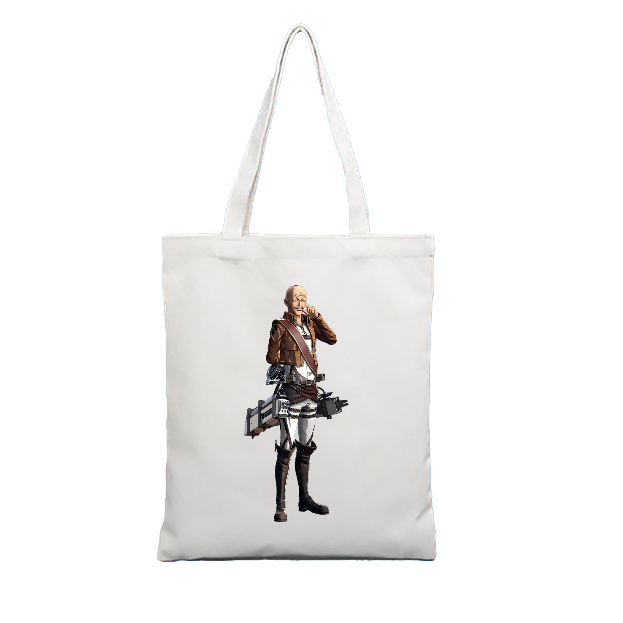 （画像用） 進撃の巨人 ドット·ピクシス Attack on Titan Dot Pixis 縦型キャンバス生地手提げバッグ　トートバッグ