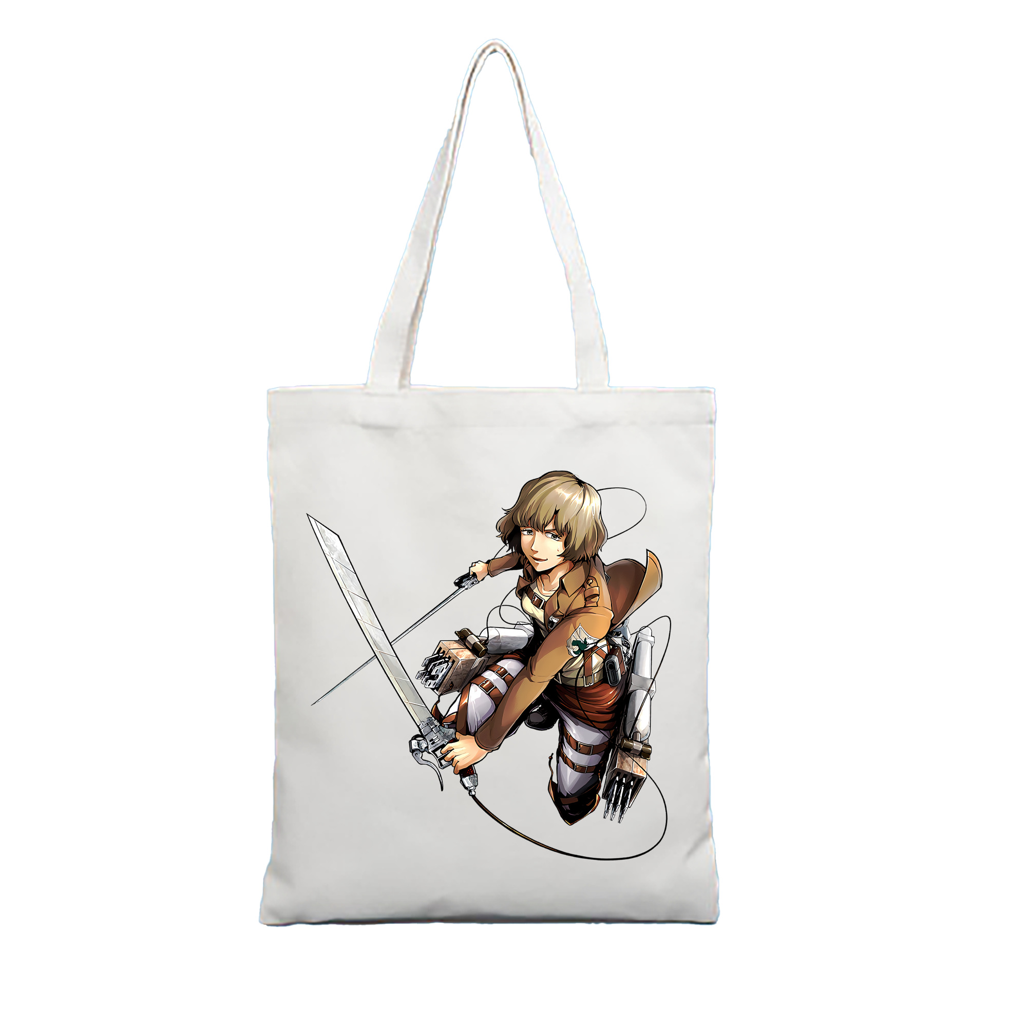 （画像用） 進撃の巨人 ヒツチ Attack on Titan Hitch 縦型キャンバス生地手提げバッグ　トートバッグ