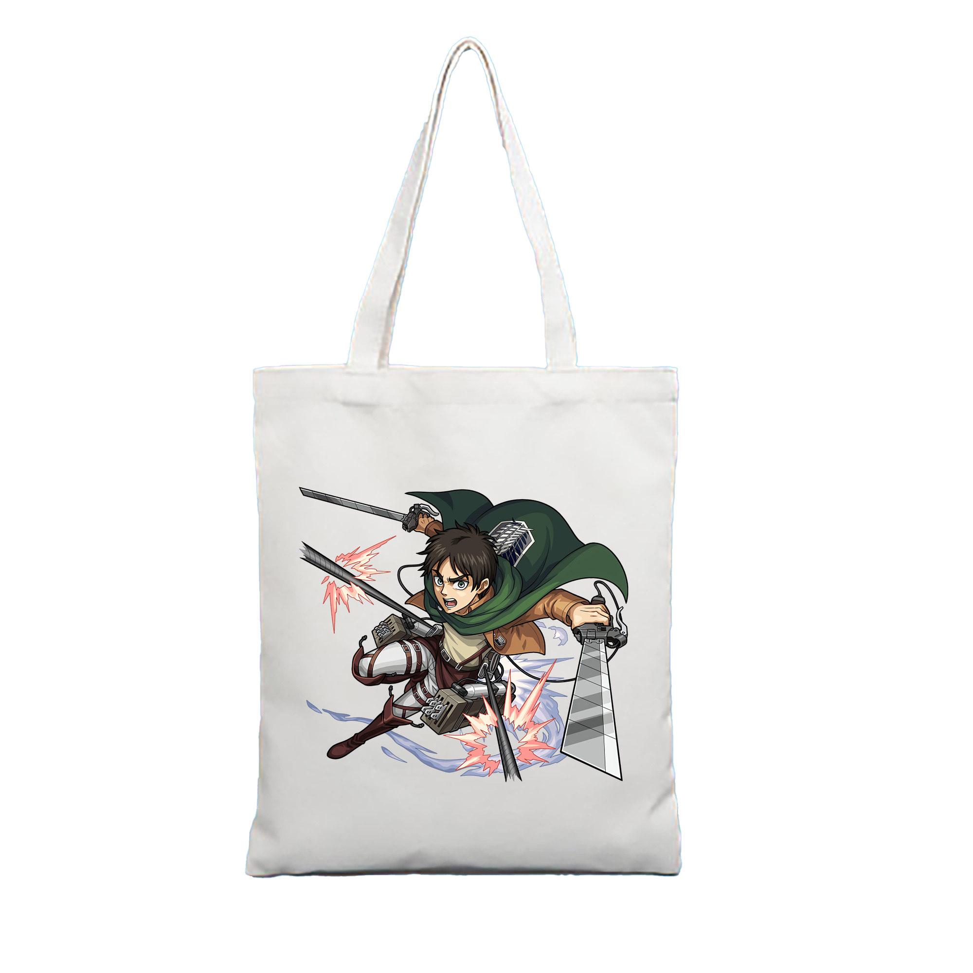 （画像用） 進撃の巨人 エレン･イェーガー Attack on Titan Eren Jäger 縦型キャンバス生地手提げバッグ　トートバッグ
