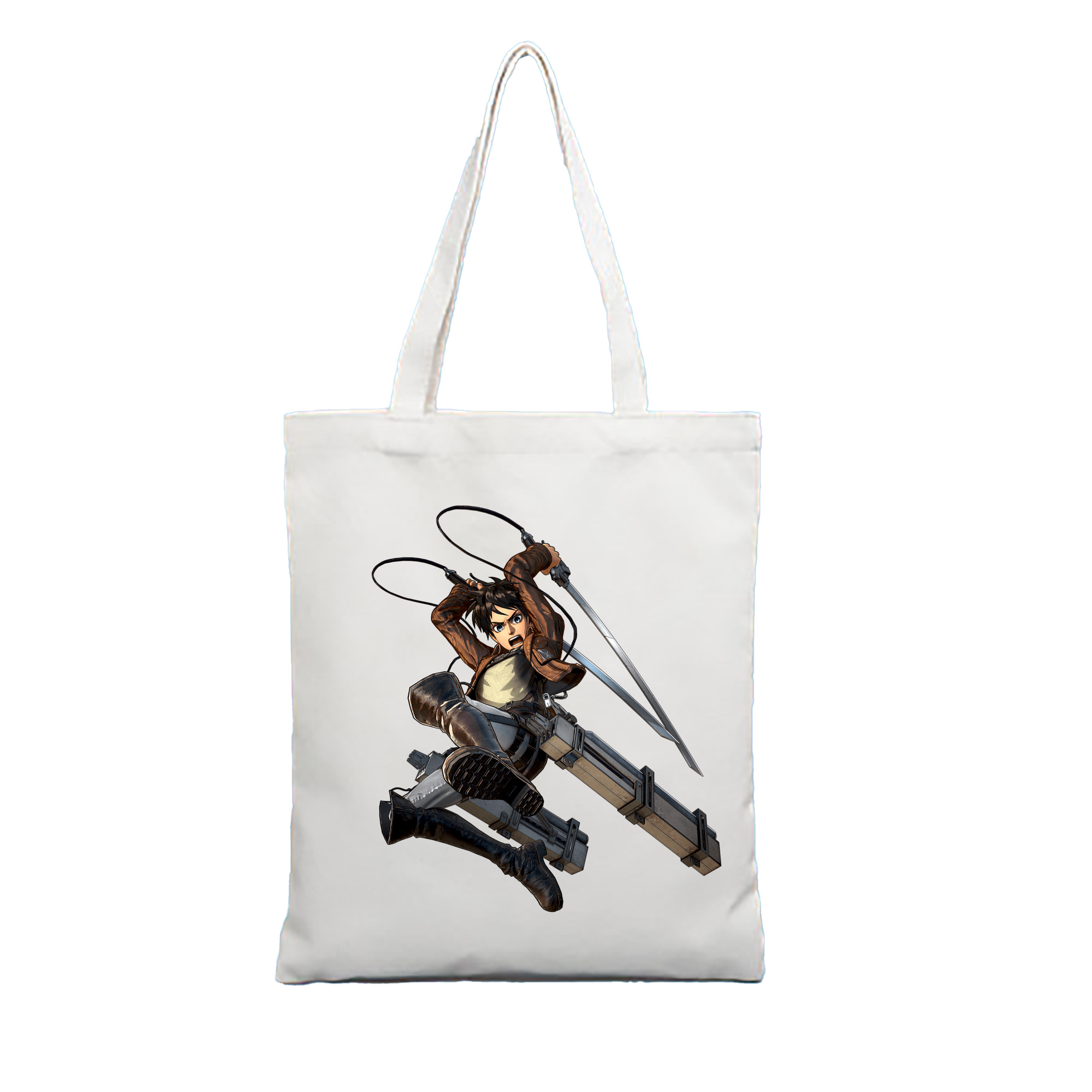 （画像用） 進撃の巨人 エレン･イェーガー Attack on Titan Eren Jäger 縦型キャンバス生地手提げバッグ　トートバッグ
