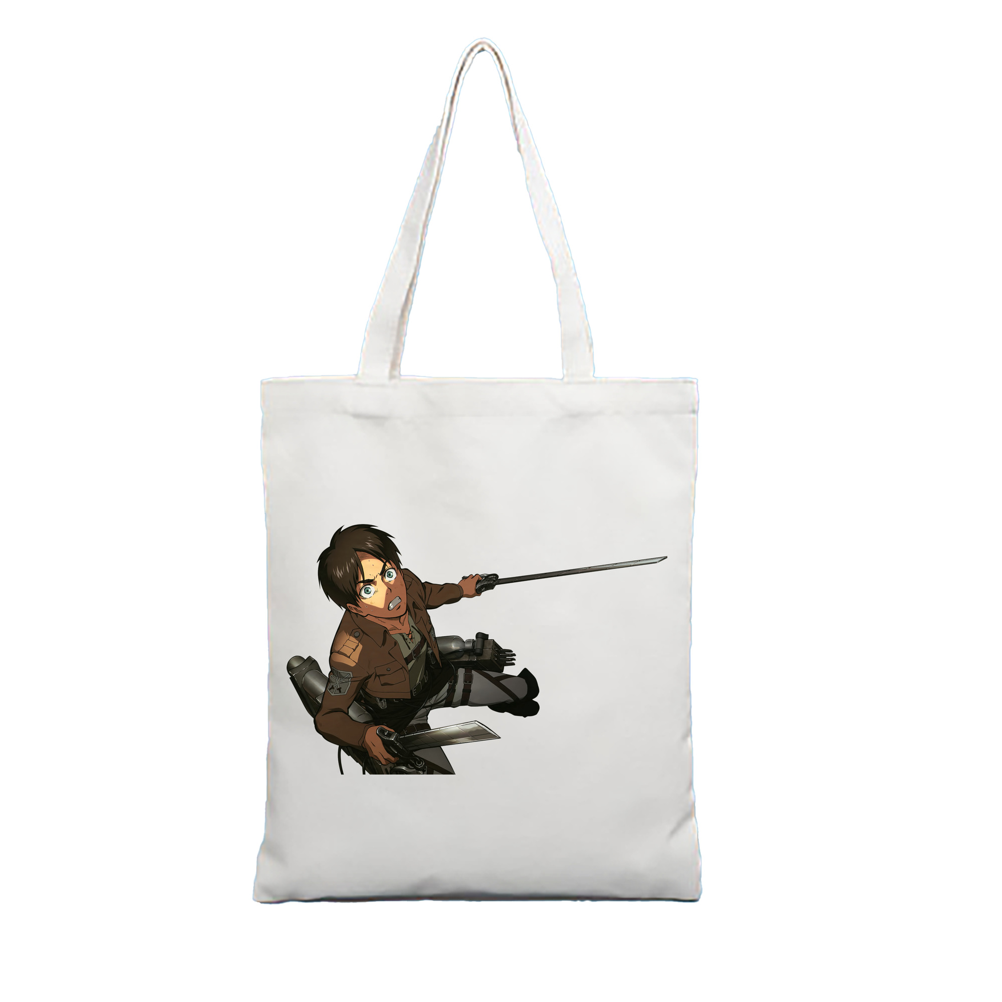 （画像用） 進撃の巨人 エレン･イェーガー Attack on Titan Eren Jäger 縦型キャンバス生地手提げバッグ　トートバッグ