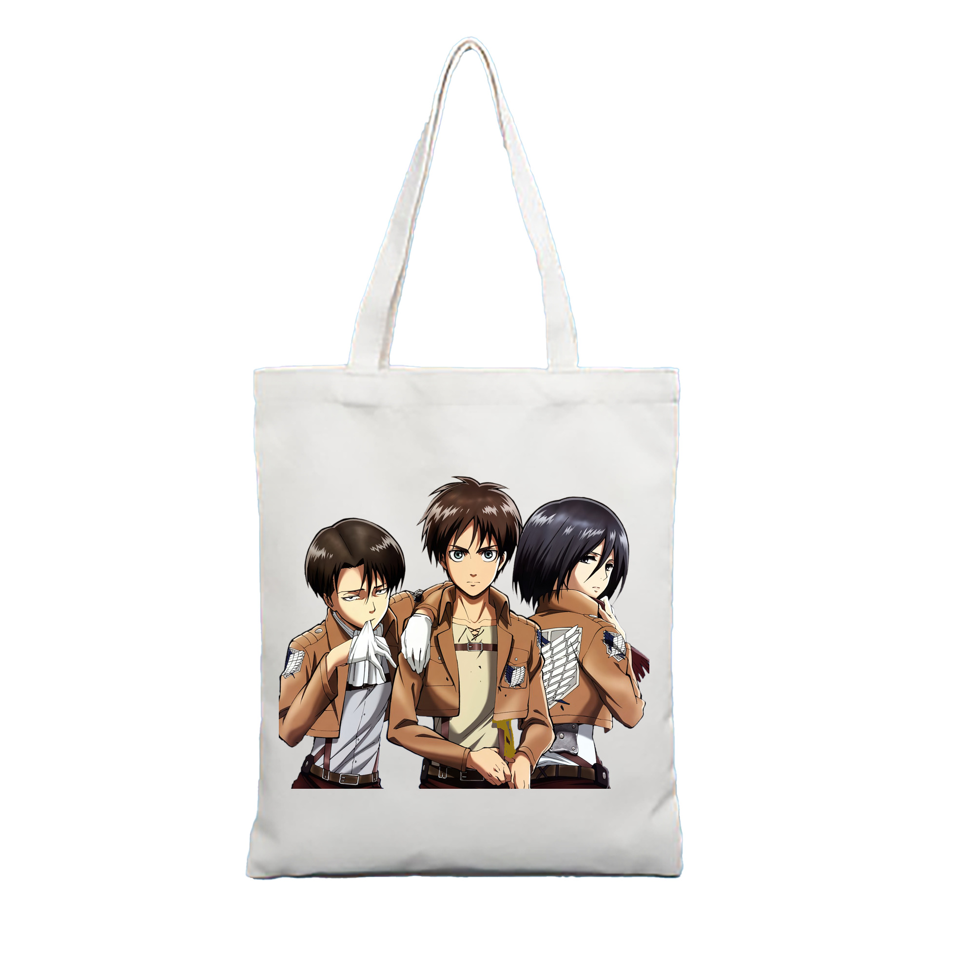 （画像用） 進撃の巨人 エレン･イェーガー Attack on Titan Eren Jäger 縦型キャンバス生地手提げバッグ　トートバッグ