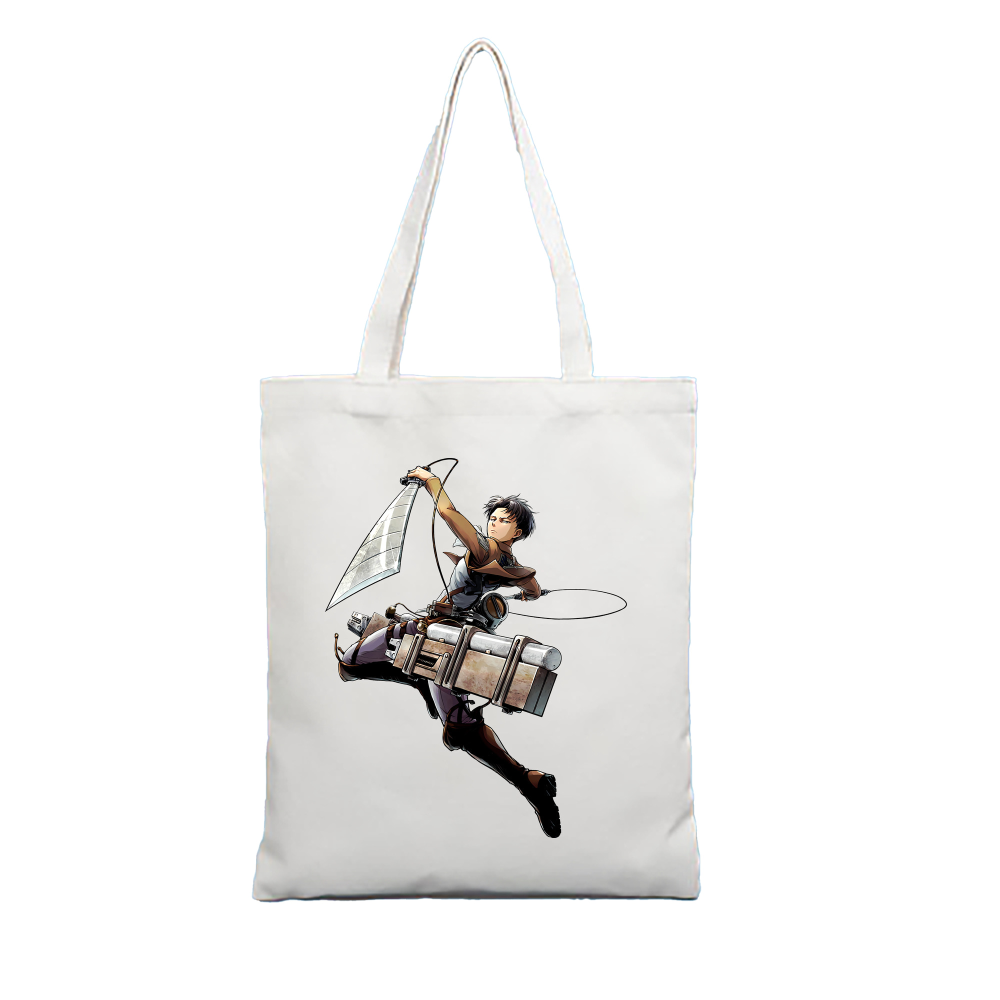 （画像用） 進撃の巨人 リヴァイ·アッカーマン Attack on Titan Levi Ackerman 縦型キャンバス生地手提げバッグ　トートバッグ