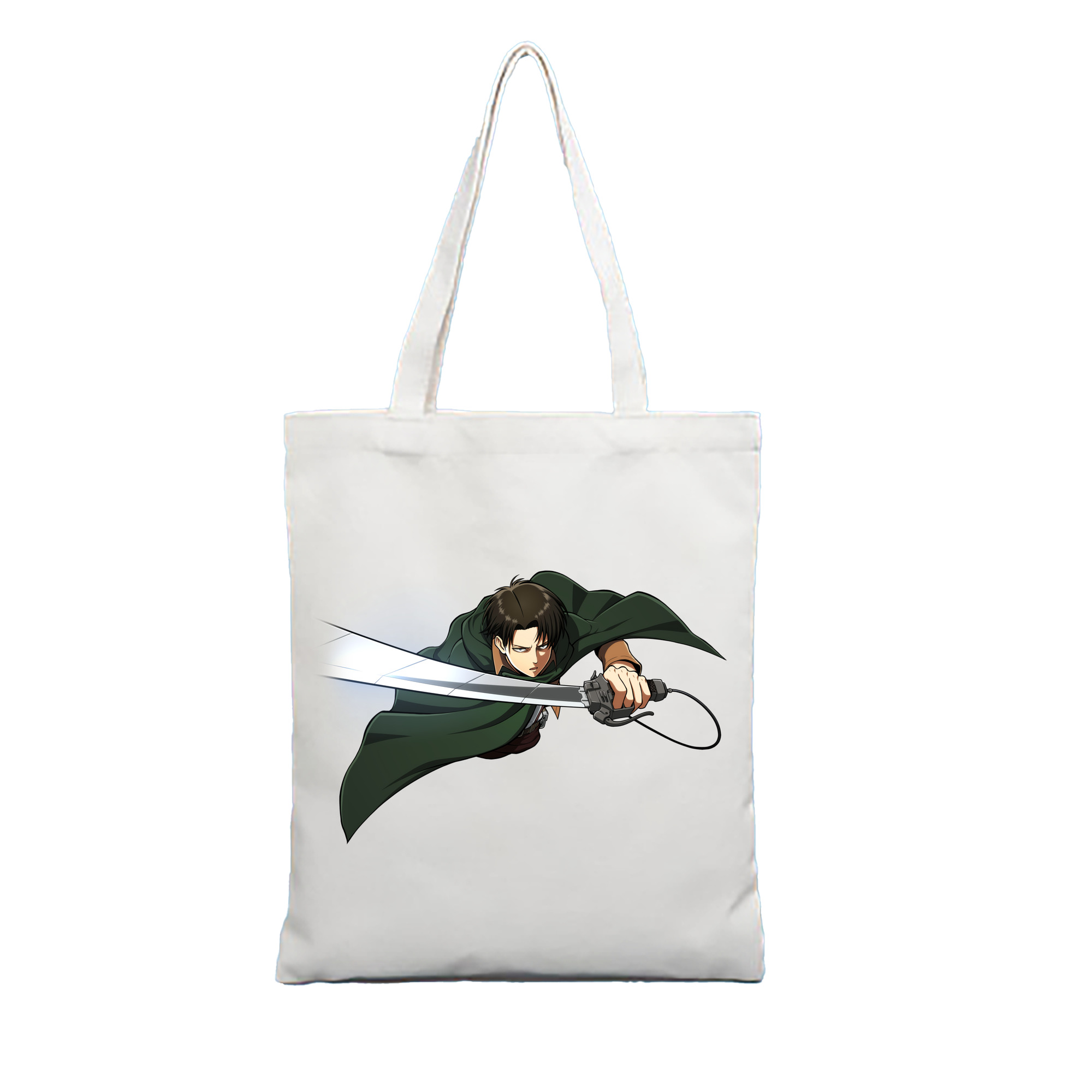 （画像用） 進撃の巨人 リヴァイ·アッカーマン Attack on Titan Levi Ackerman 縦型キャンバス生地手提げバッグ　トートバッグ