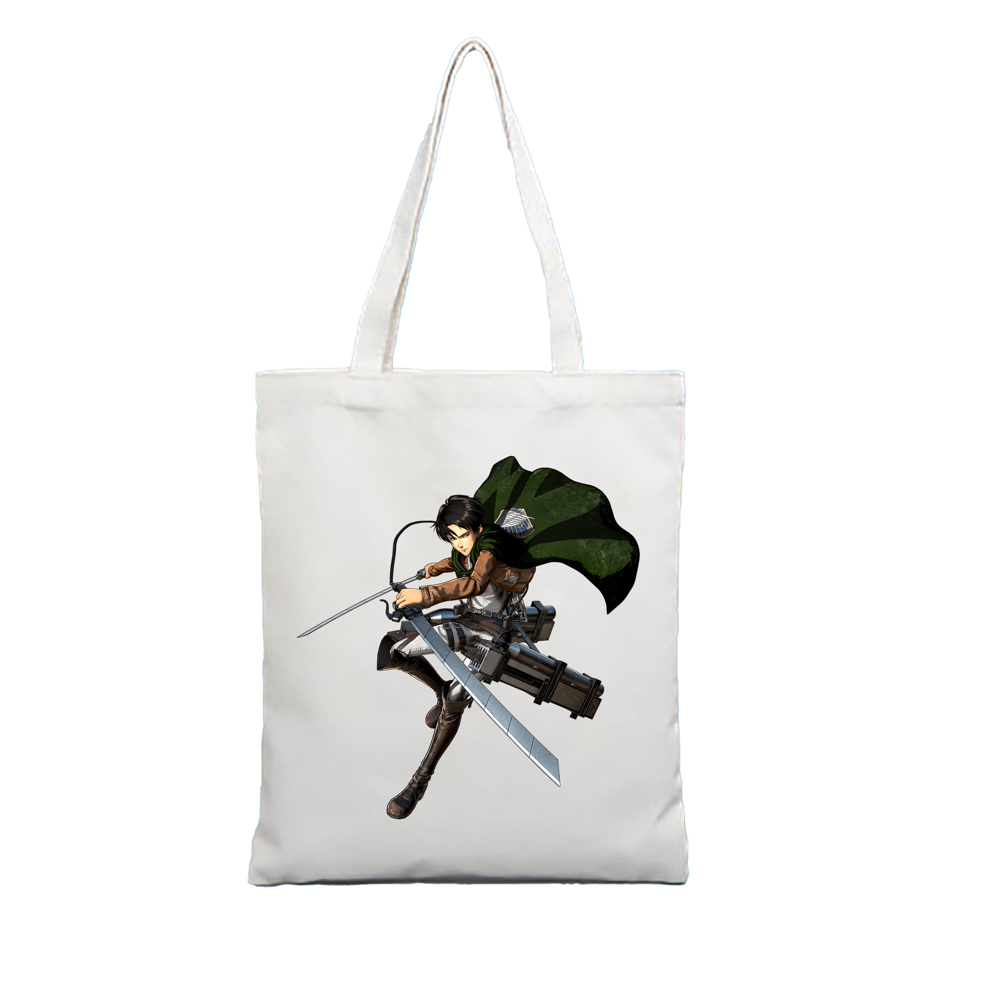 （画像用） 進撃の巨人 リヴァイ·アッカーマン Attack on Titan Levi Ackerman 縦型キャンバス生地手提げバッグ　トートバッグ