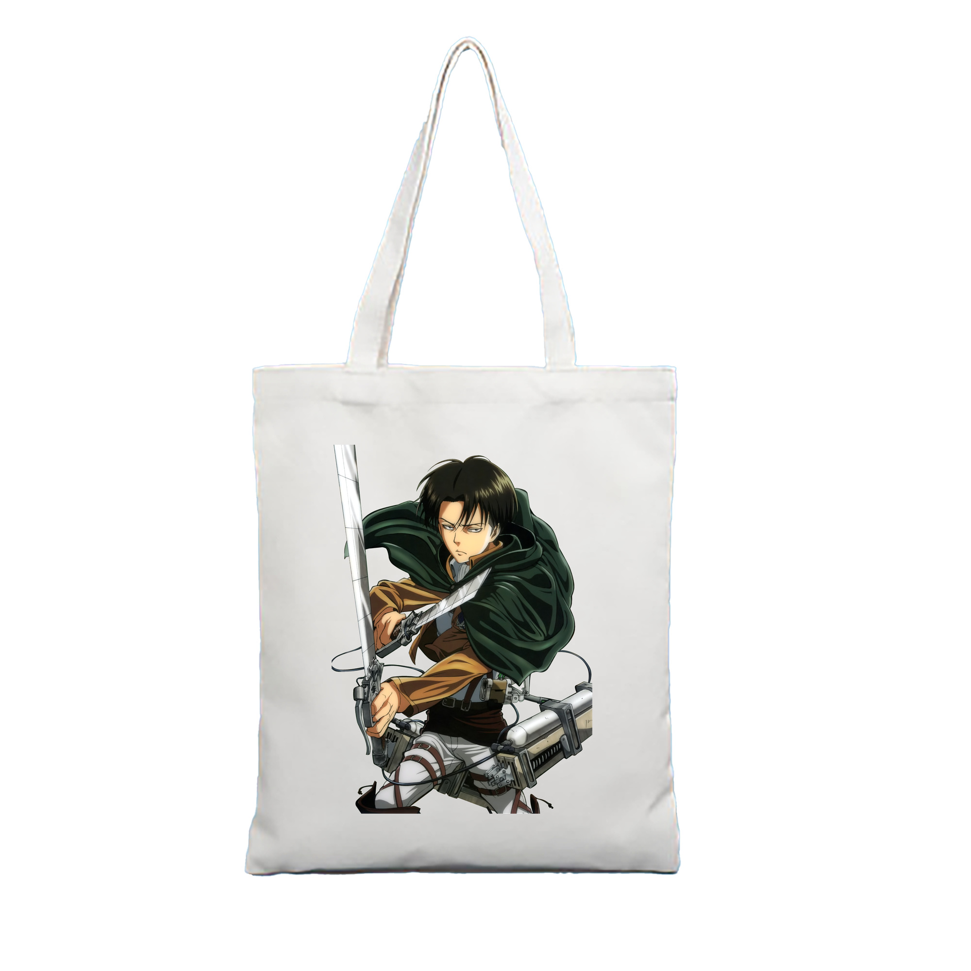 （画像用） 進撃の巨人 リヴァイ·アッカーマン Attack on Titan Levi Ackerman 縦型キャンバス生地手提げバッグ　トートバッグ