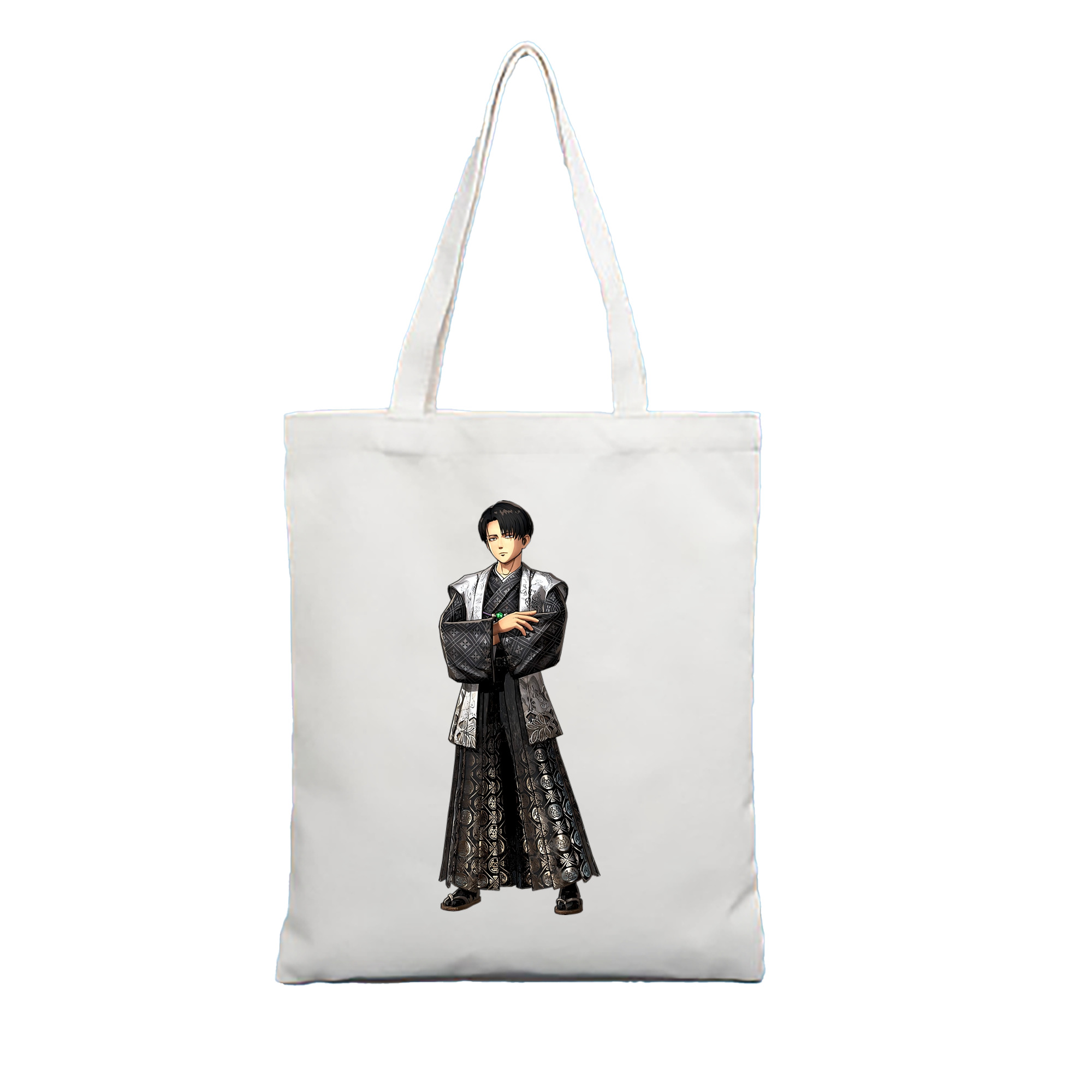 （画像用） 進撃の巨人 リヴァイ·アッカーマン Attack on Titan Levi Ackerman 縦型キャンバス生地手提げバッグ　トートバッグ
