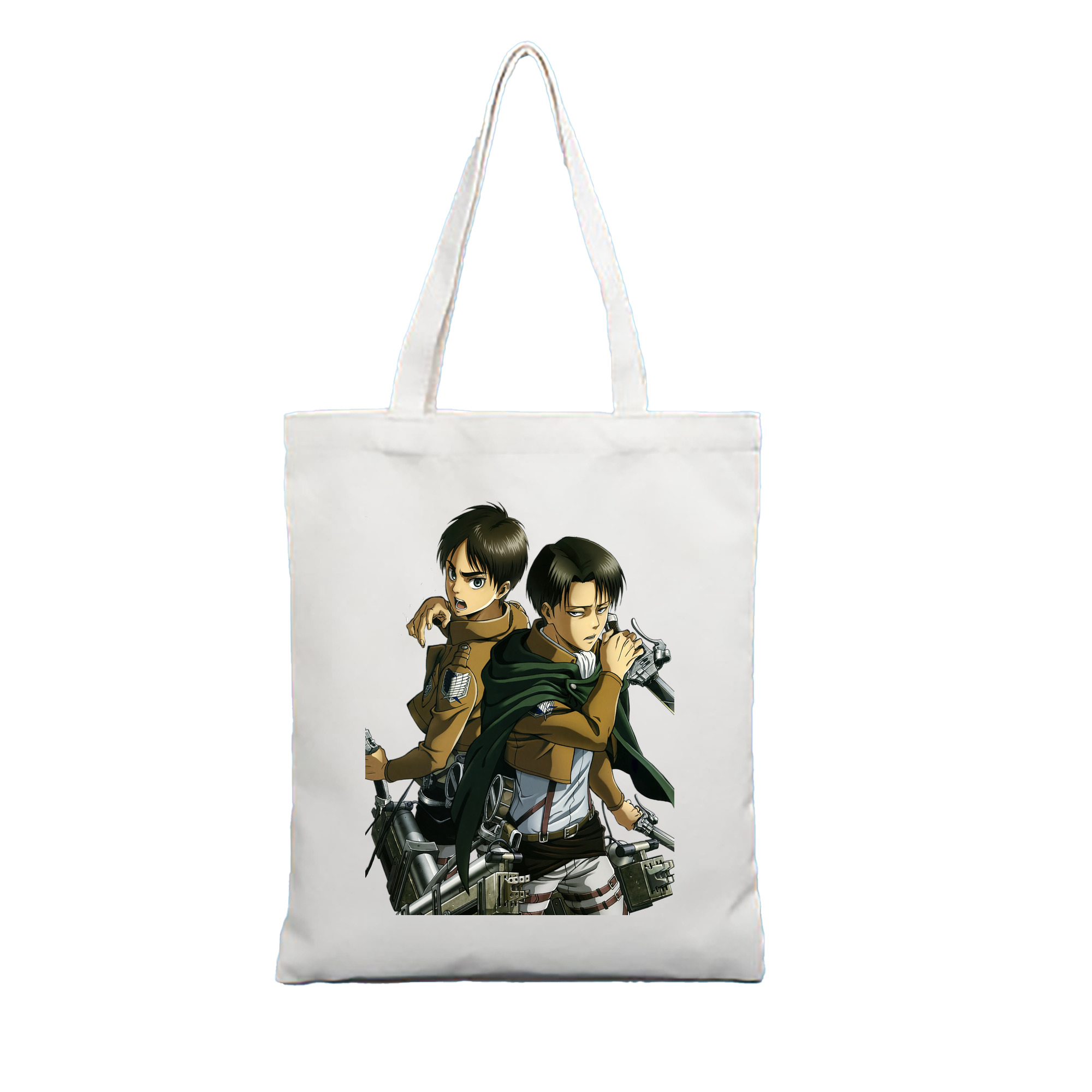 （画像用） 進撃の巨人 リヴァイ·アッカーマン Attack on Titan Levi Ackerman 縦型キャンバス生地手提げバッグ　トートバッグ