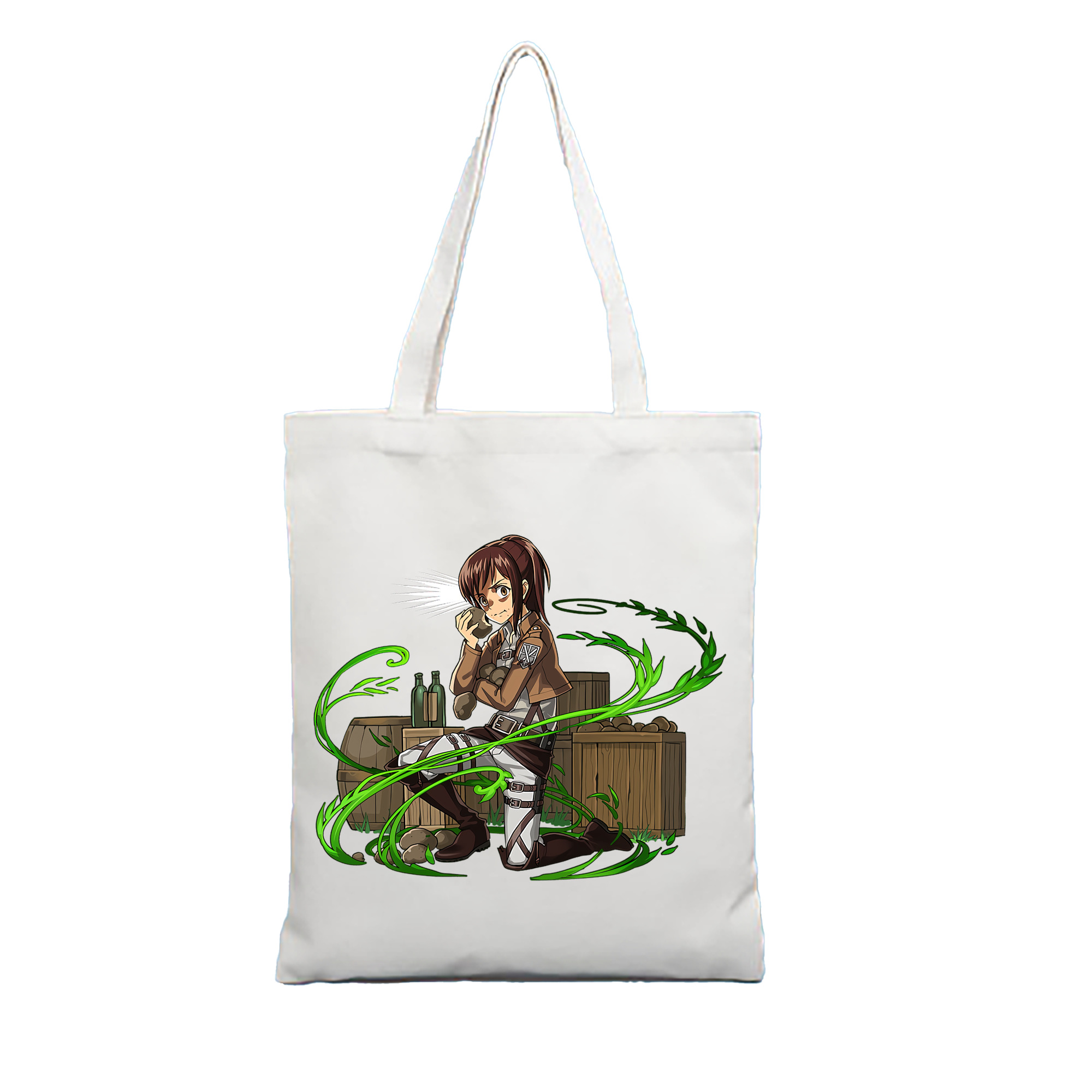 （画像用） 進撃の巨人 サシャ·ブラウス Attack on Titan Sasha Blaus 縦型キャンバス生地手提げバッグ　トートバッグ