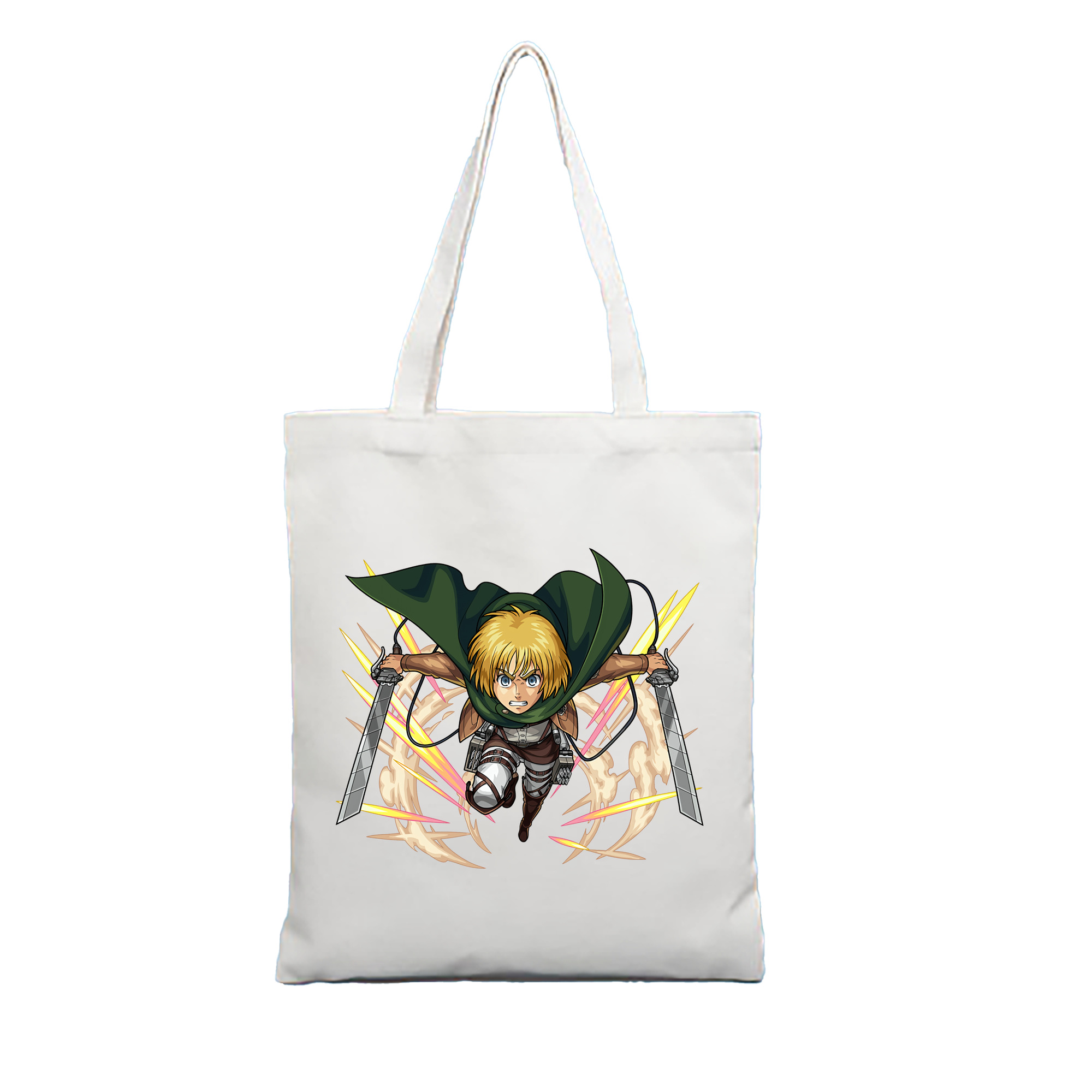 （画像用） 進撃の巨人 アルミン·アルレルト Attack on Titan Armin Arlert 縦型キャンバス生地手提げバッグ　トートバッグ