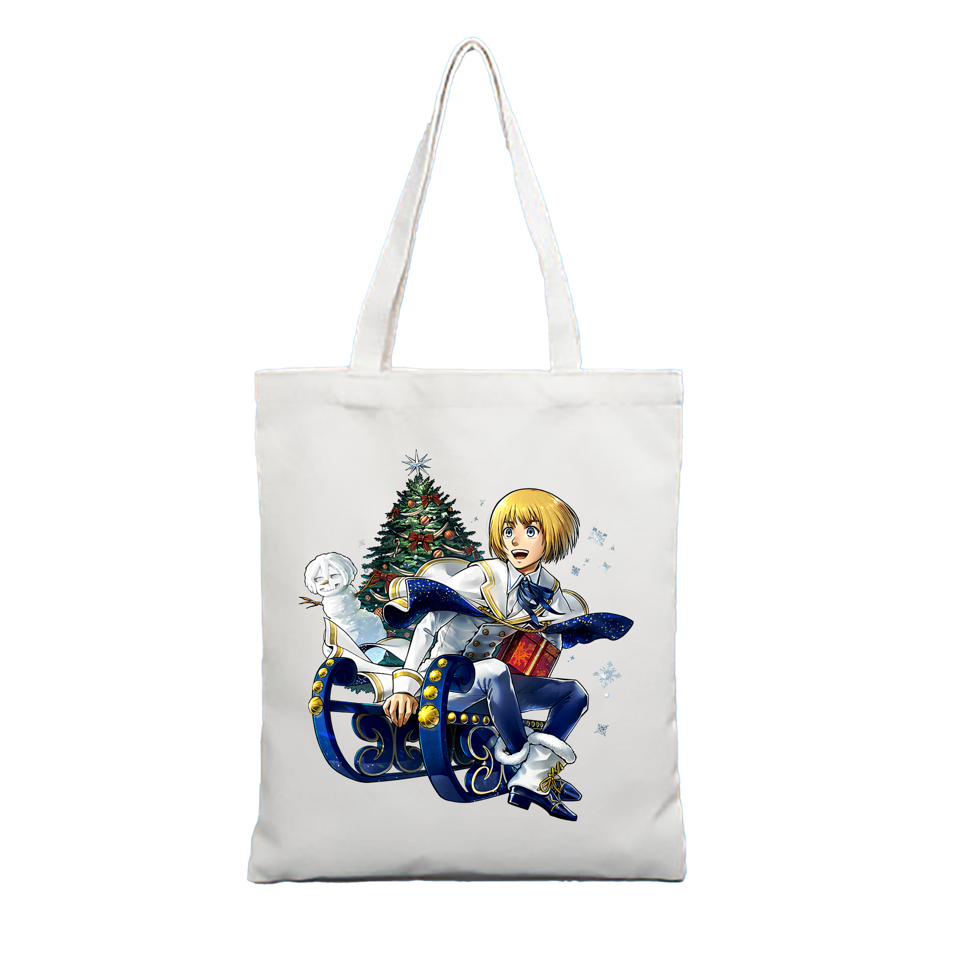 （画像用） 進撃の巨人 アルミン·アルレルト Attack on Titan Armin Arlert 縦型キャンバス生地手提げバッグ　トートバッグ