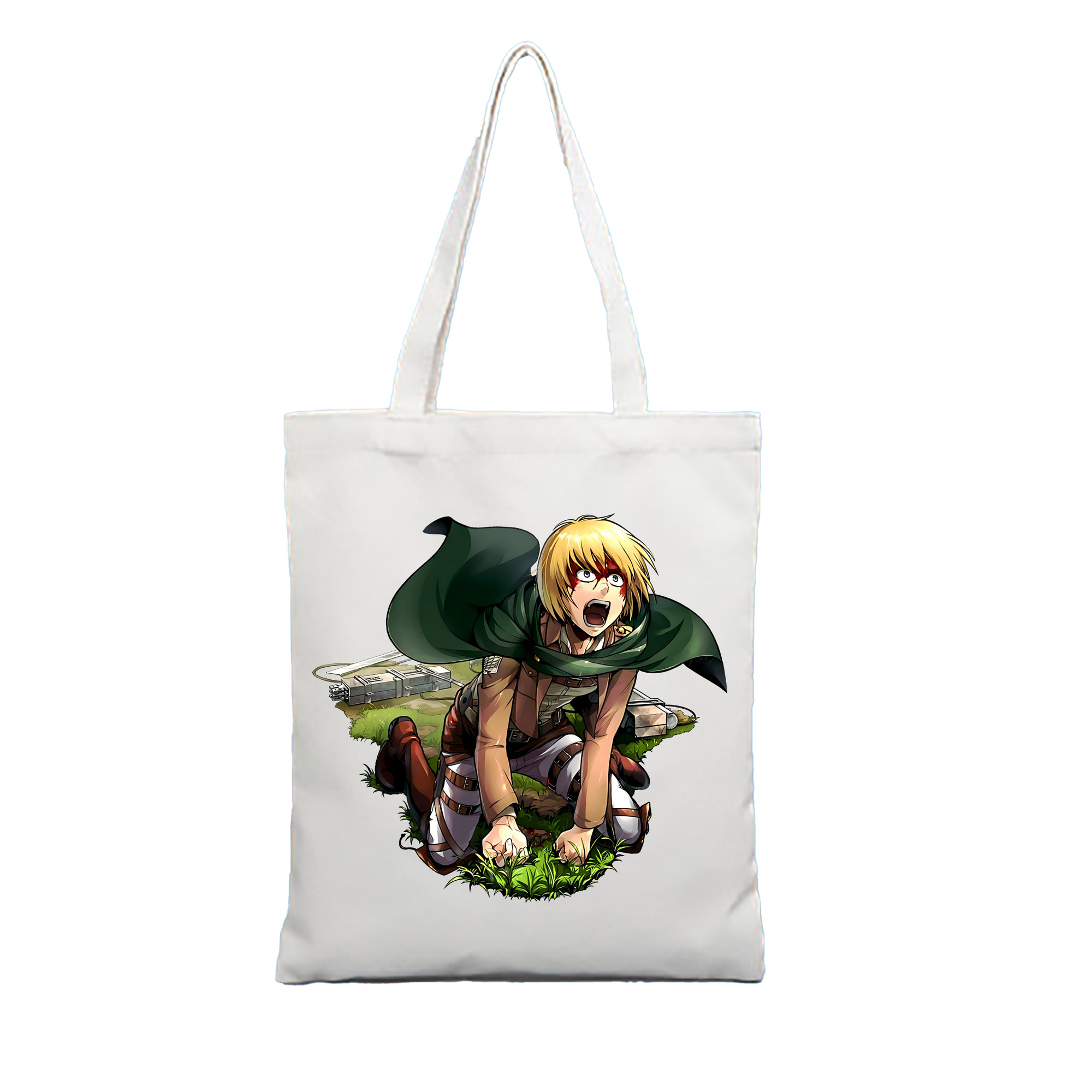 （画像用） 進撃の巨人 アルミン·アルレルト Attack on Titan Armin Arlert 縦型キャンバス生地手提げバッグ　トートバッグ