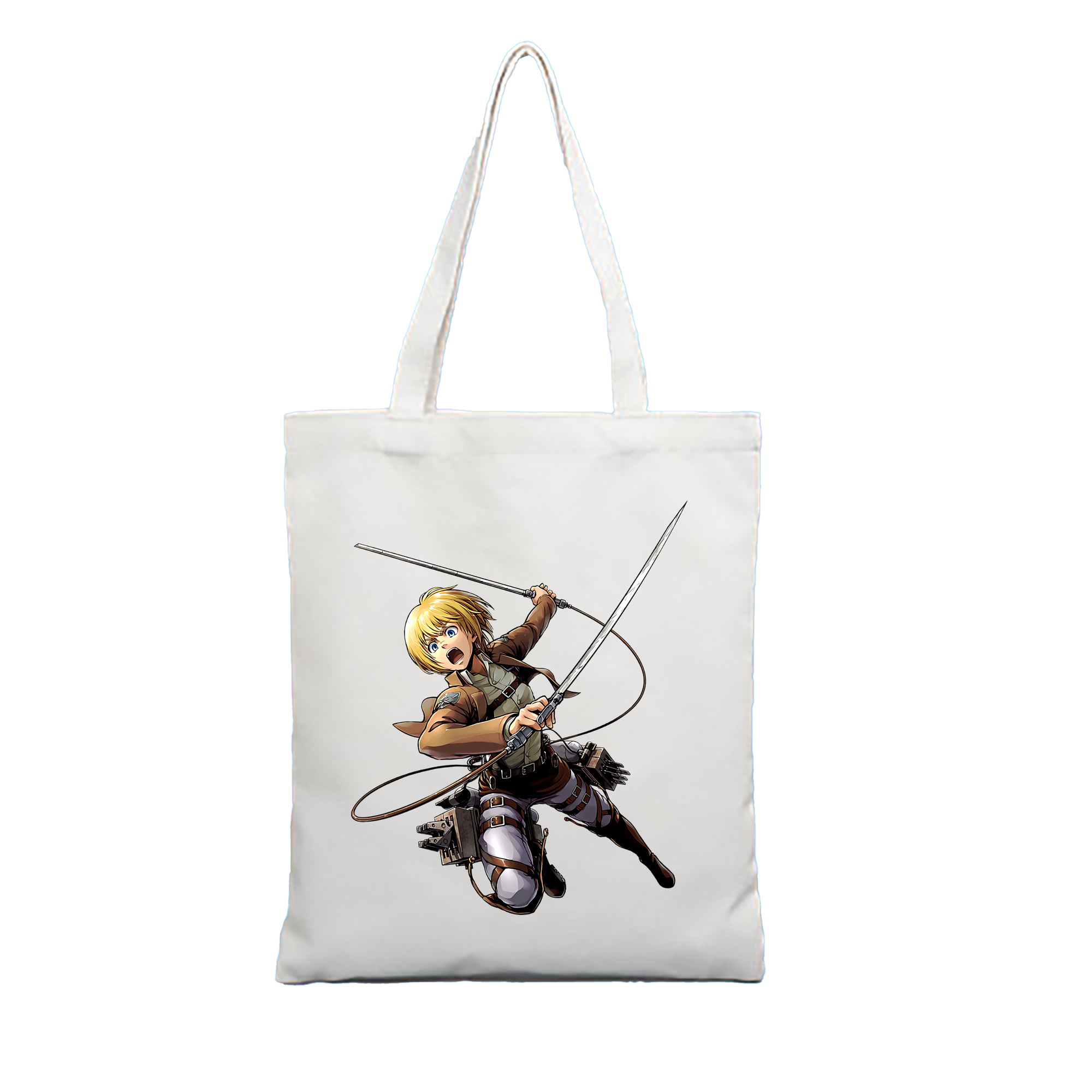 （画像用） 進撃の巨人 アルミン·アルレルト Attack on Titan Armin Arlert 縦型キャンバス生地手提げバッグ　トートバッグ