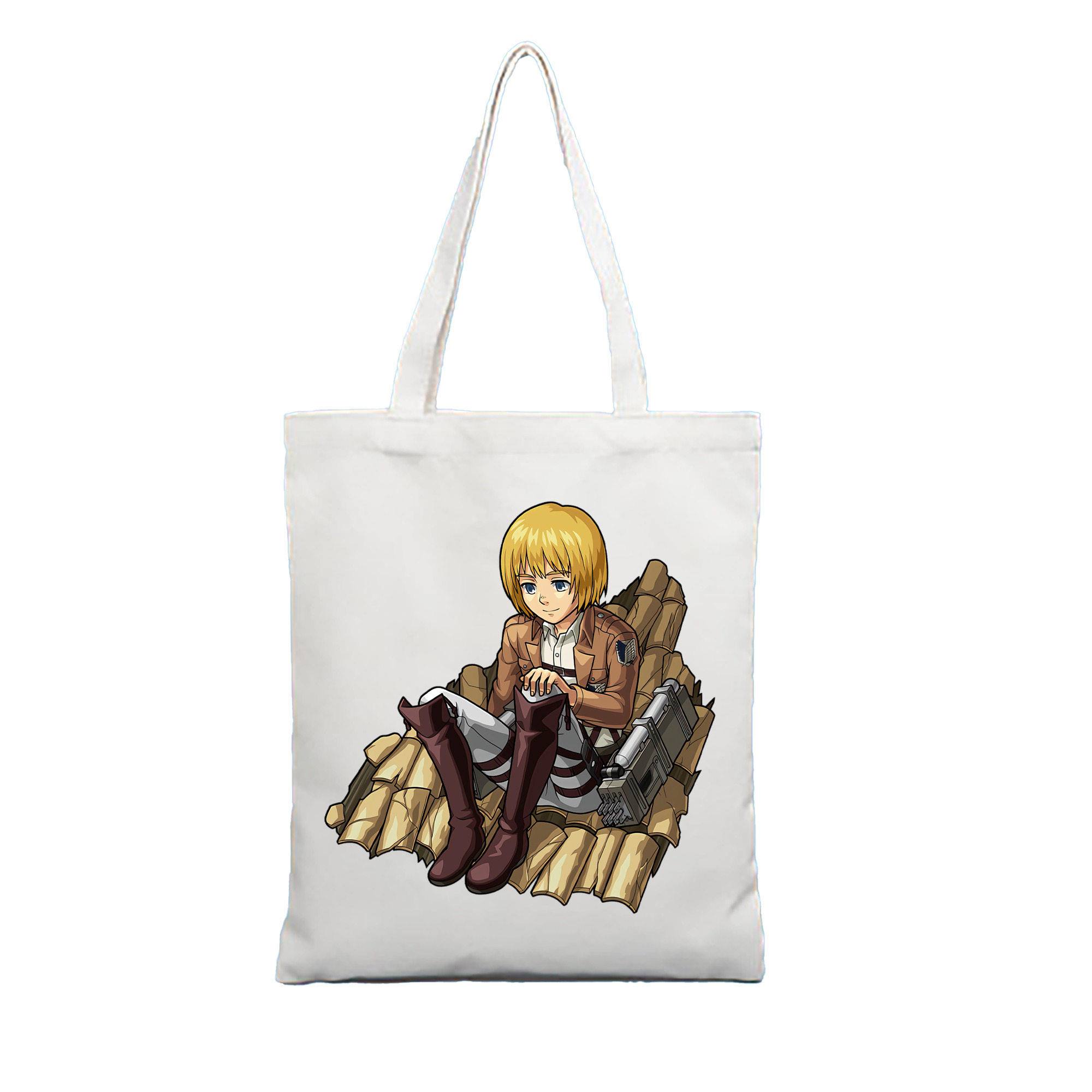 （画像用） 進撃の巨人 アルミン·アルレルト Attack on Titan Armin Arlert 縦型キャンバス生地手提げバッグ　トートバッグ