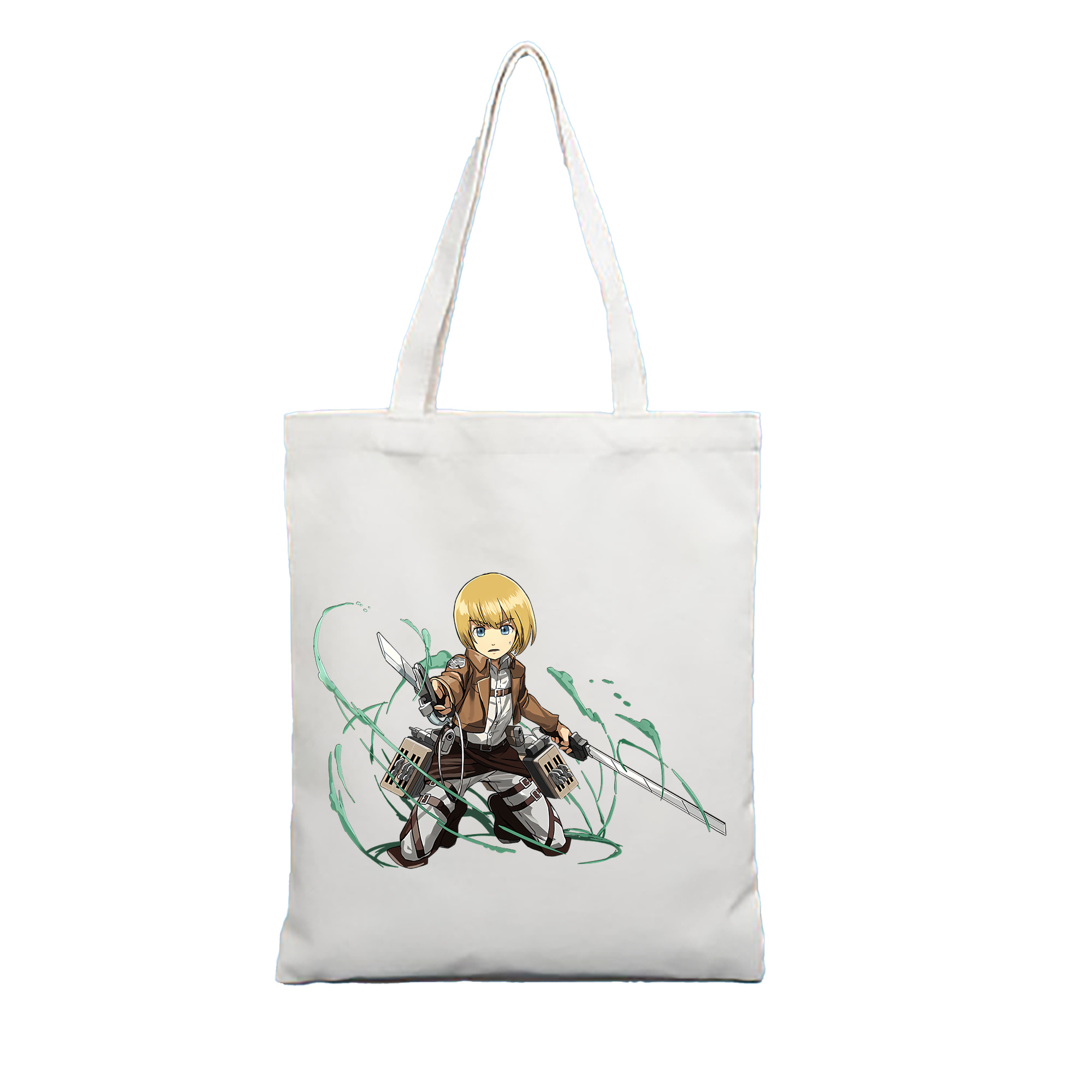 （画像用） 進撃の巨人 アルミン·アルレルト Attack on Titan Armin Arlert 縦型キャンバス生地手提げバッグ　トートバッグ