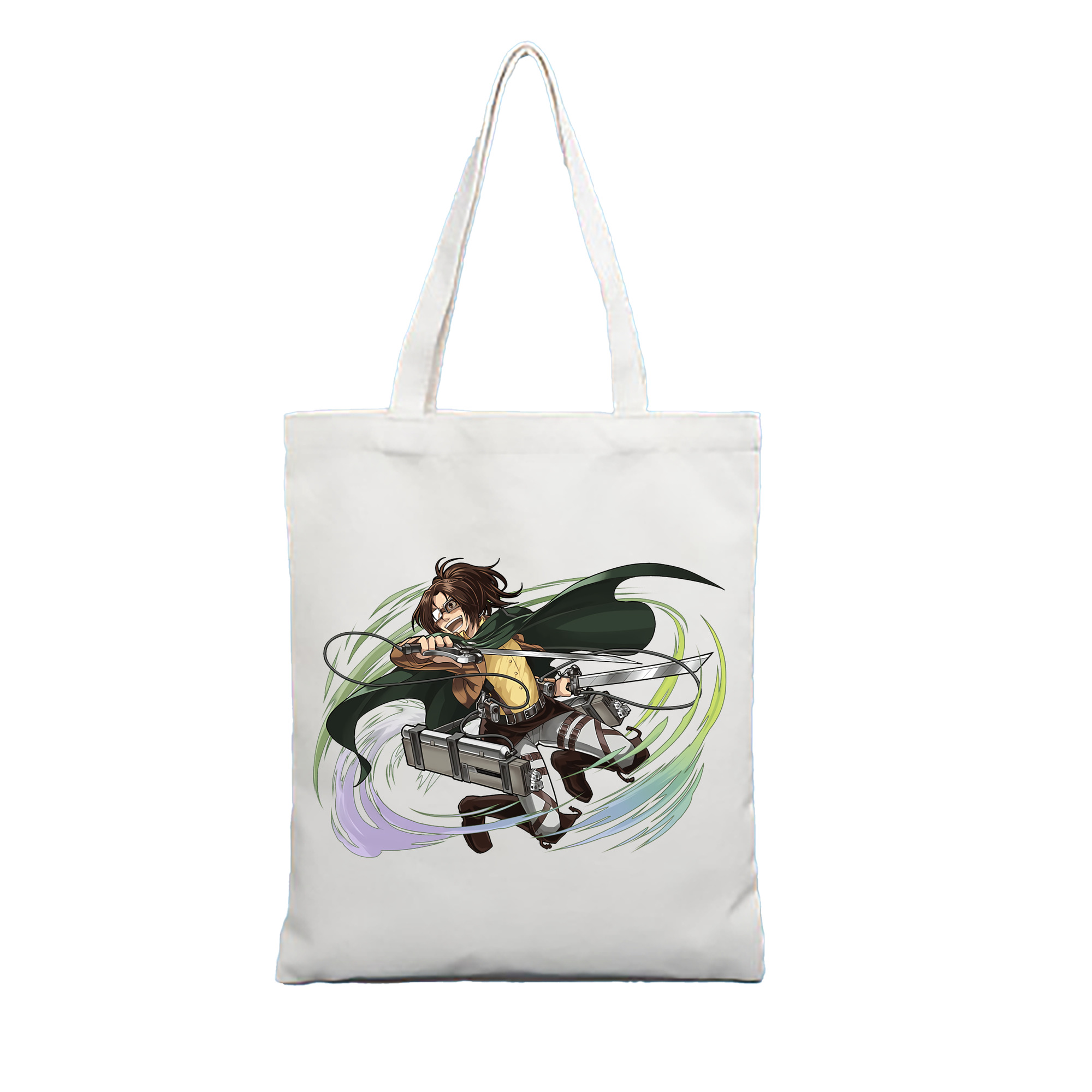 （画像用） 進撃の巨人 ハンジ·ゾエ Attack on Titan Hanji Zoe 縦型キャンバス生地手提げバッグ　トートバッグ