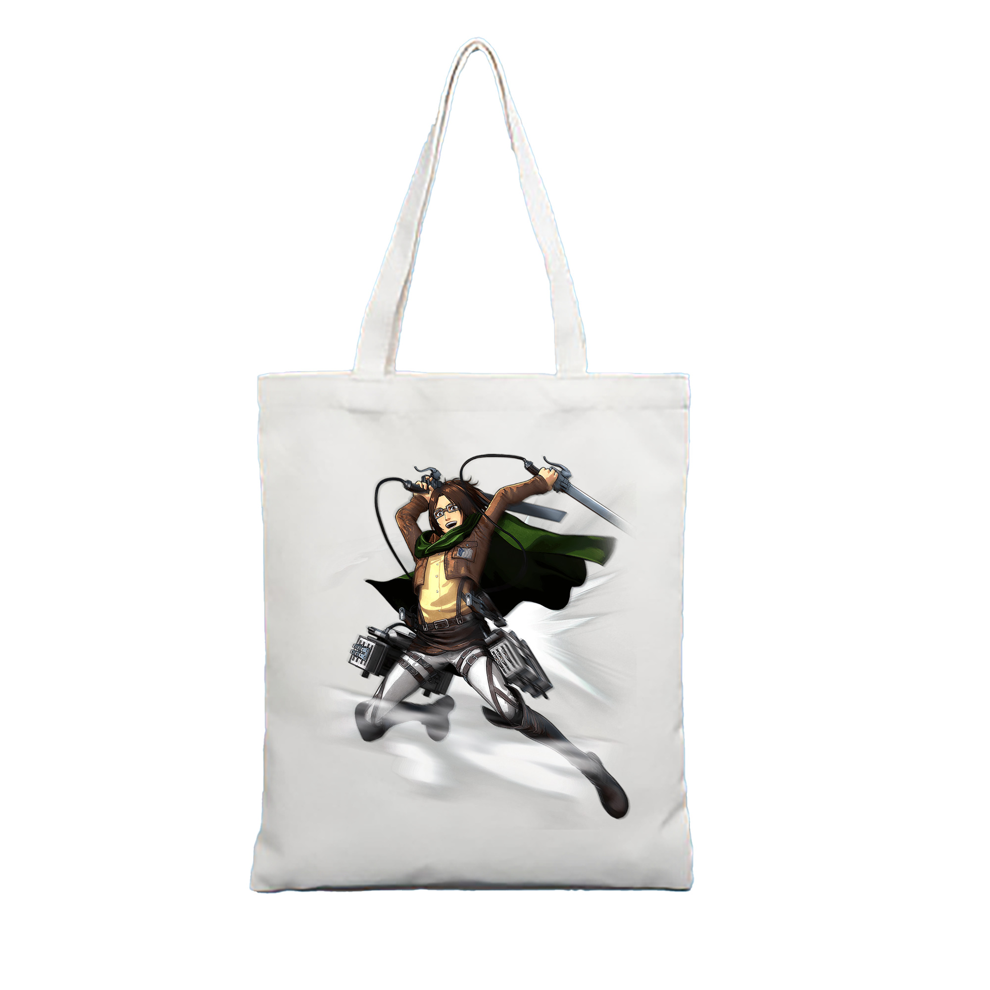 （画像用） 進撃の巨人 ハンジ·ゾエ Attack on Titan Hanji Zoe 縦型キャンバス生地手提げバッグ　トートバッグ