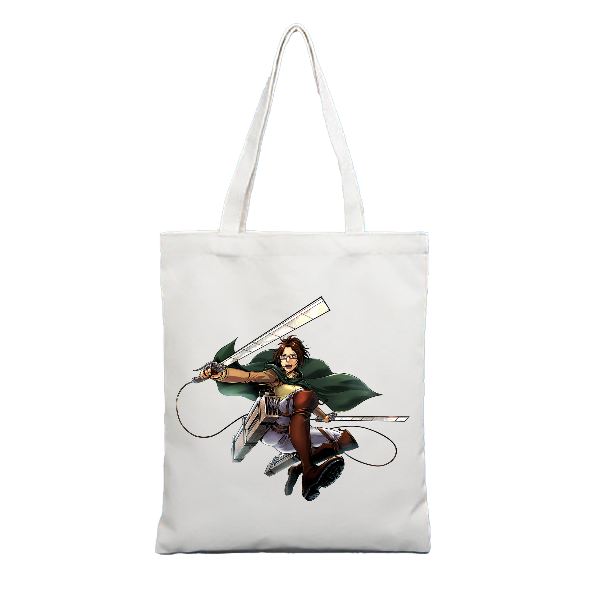 （画像用） 進撃の巨人 ハンジ·ゾエ Attack on Titan Hanji Zoe 縦型キャンバス生地手提げバッグ　トートバッグ