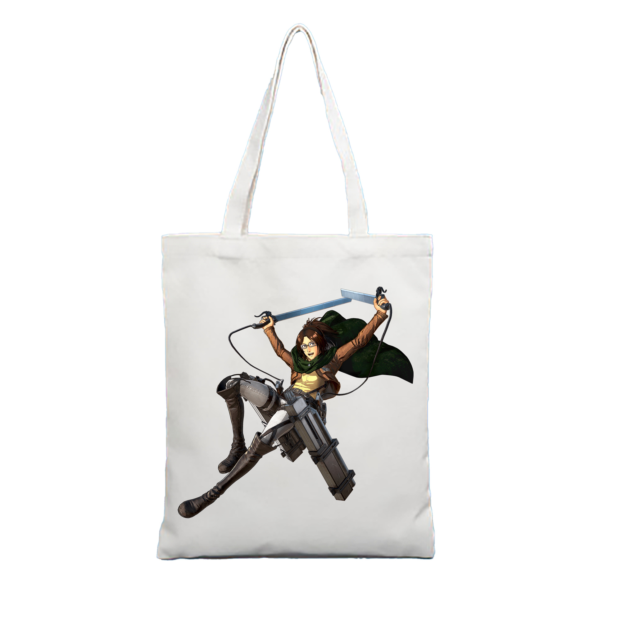 （画像用） 進撃の巨人 ハンジ·ゾエ Attack on Titan Hanji Zoe 縦型キャンバス生地手提げバッグ　トートバッグ