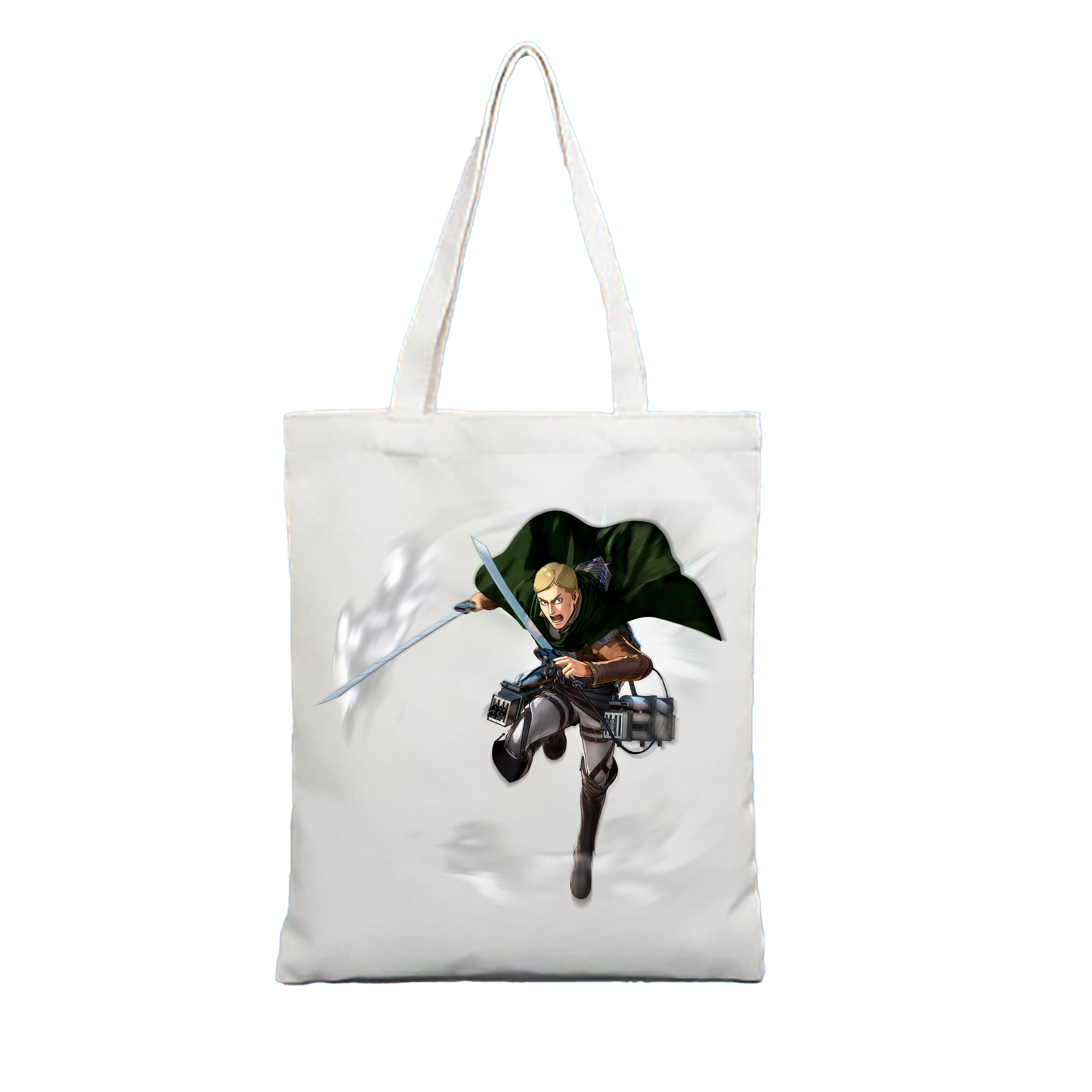 （画像用） 進撃の巨人 エルヴィン・スミス Attack on Titan Erwin Smith 縦型キャンバス生地手提げバッグ　トートバッグ
