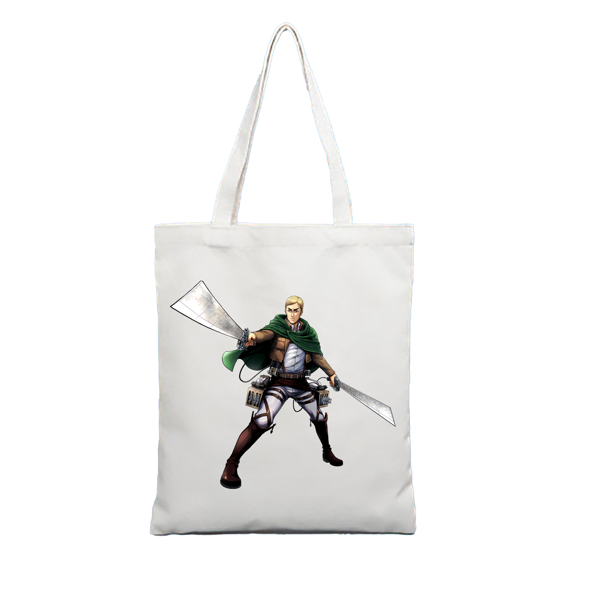 （画像用） 進撃の巨人 エルヴィン・スミス Attack on Titan Erwin Smith 縦型キャンバス生地手提げバッグ　トートバッグ