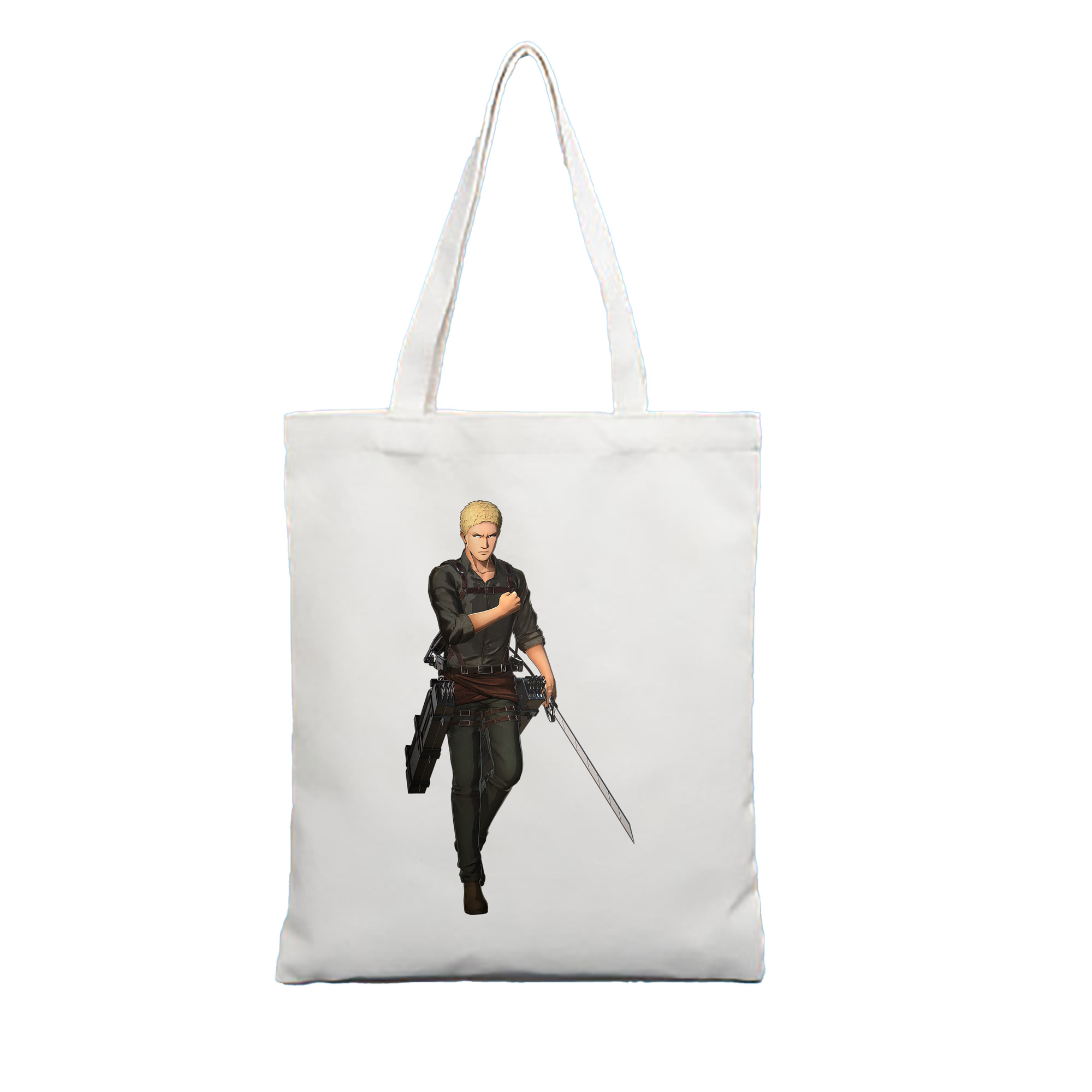 （画像用） 進撃の巨人 ライナー・ブラウン Attack on Titan Reiner Braun 縦型キャンバス生地手提げバッグ　トートバッグ