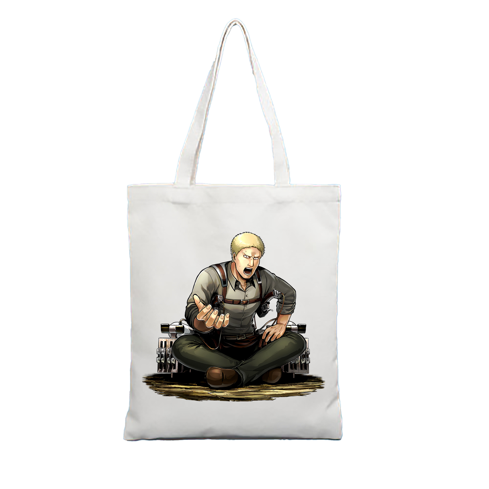 （画像用） 進撃の巨人 ライナー・ブラウン Attack on Titan Reiner Braun 縦型キャンバス生地手提げバッグ　トートバッグ