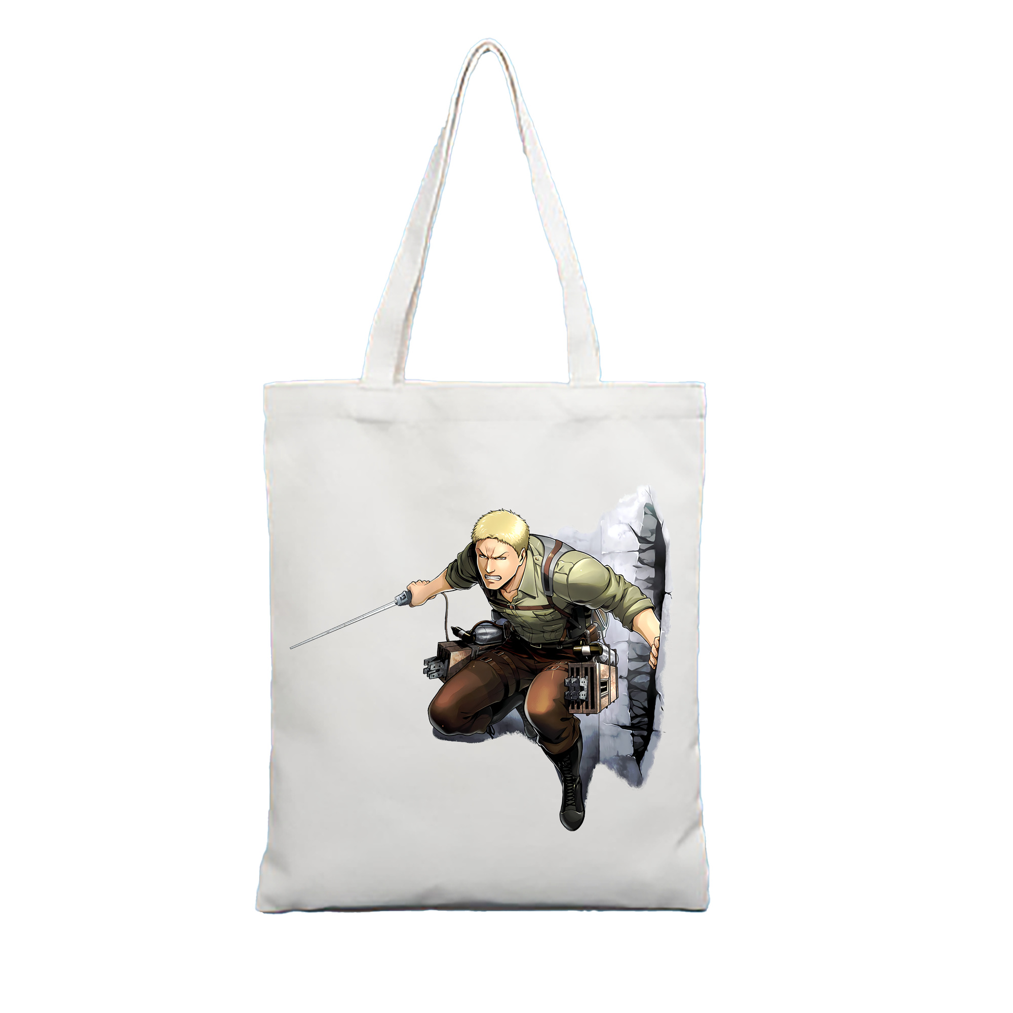 （画像用） 進撃の巨人 ライナー・ブラウン Attack on Titan Reiner Braun 縦型キャンバス生地手提げバッグ　トートバッグ