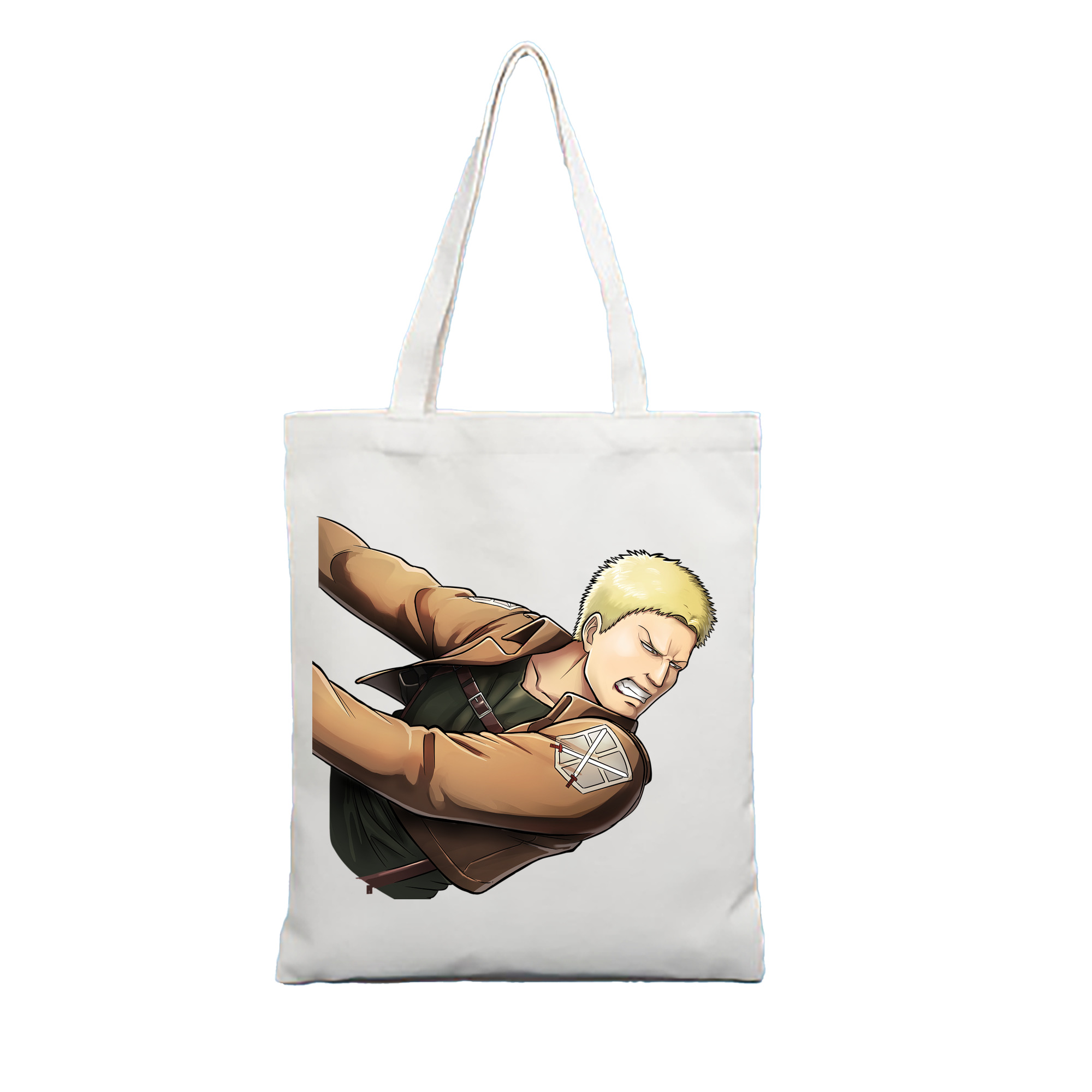 （画像用） 進撃の巨人 ライナー・ブラウン Attack on Titan Reiner Braun 縦型キャンバス生地手提げバッグ　トートバッグ