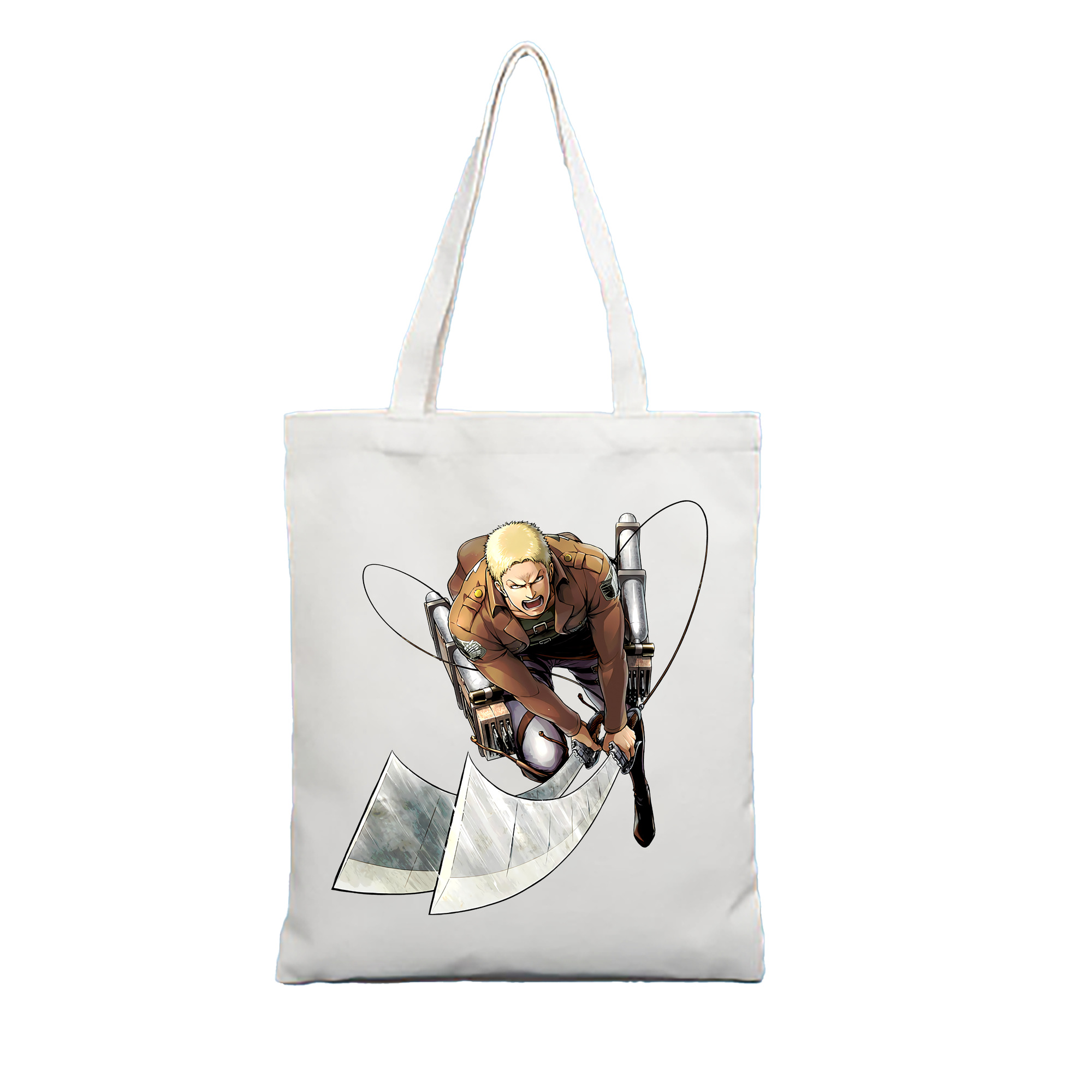 （画像用） 進撃の巨人 ライナー・ブラウン Attack on Titan Reiner Braun 縦型キャンバス生地手提げバッグ　トートバッグ