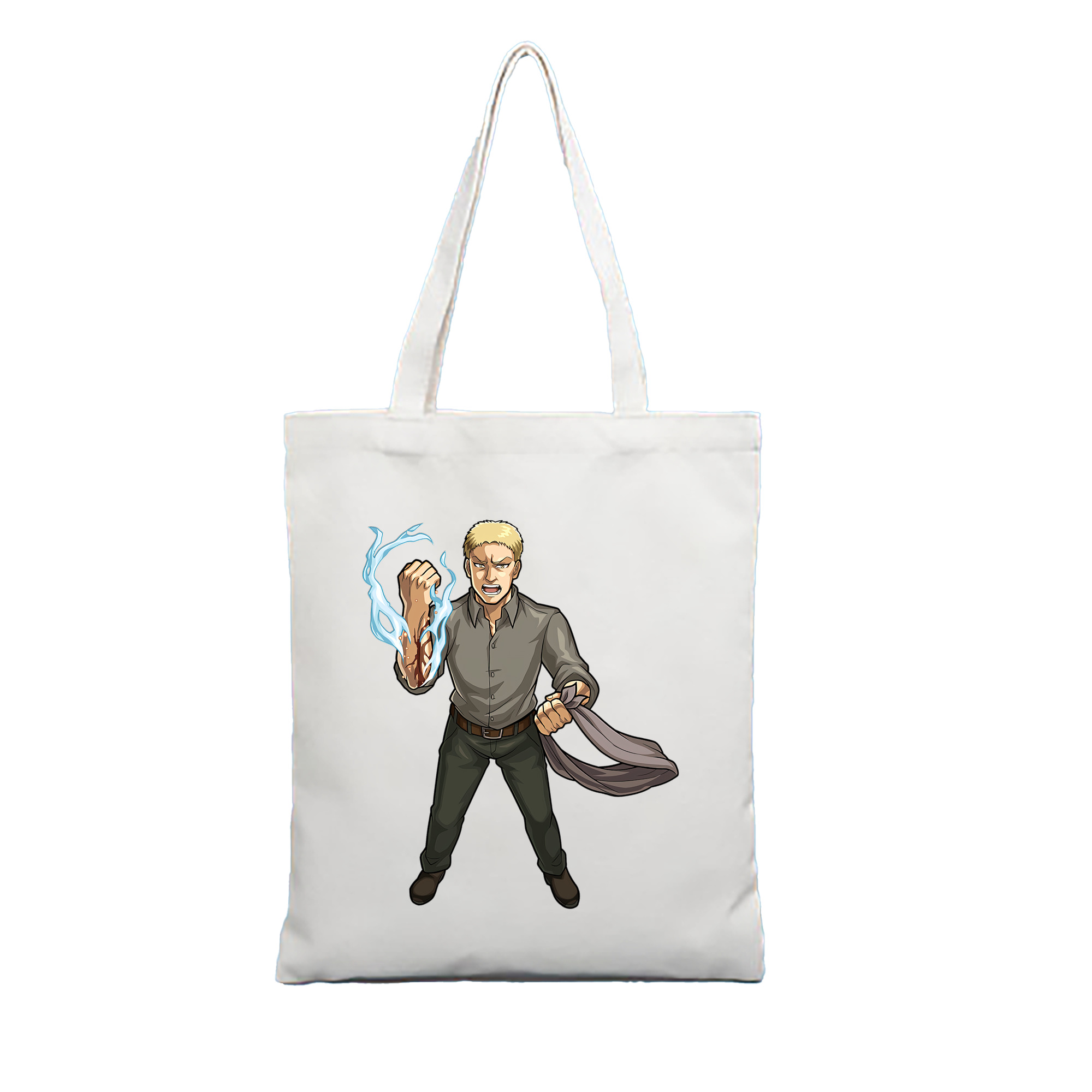 （画像用） 進撃の巨人 ライナー・ブラウン Attack on Titan Reiner Braun 縦型キャンバス生地手提げバッグ　トートバッグ