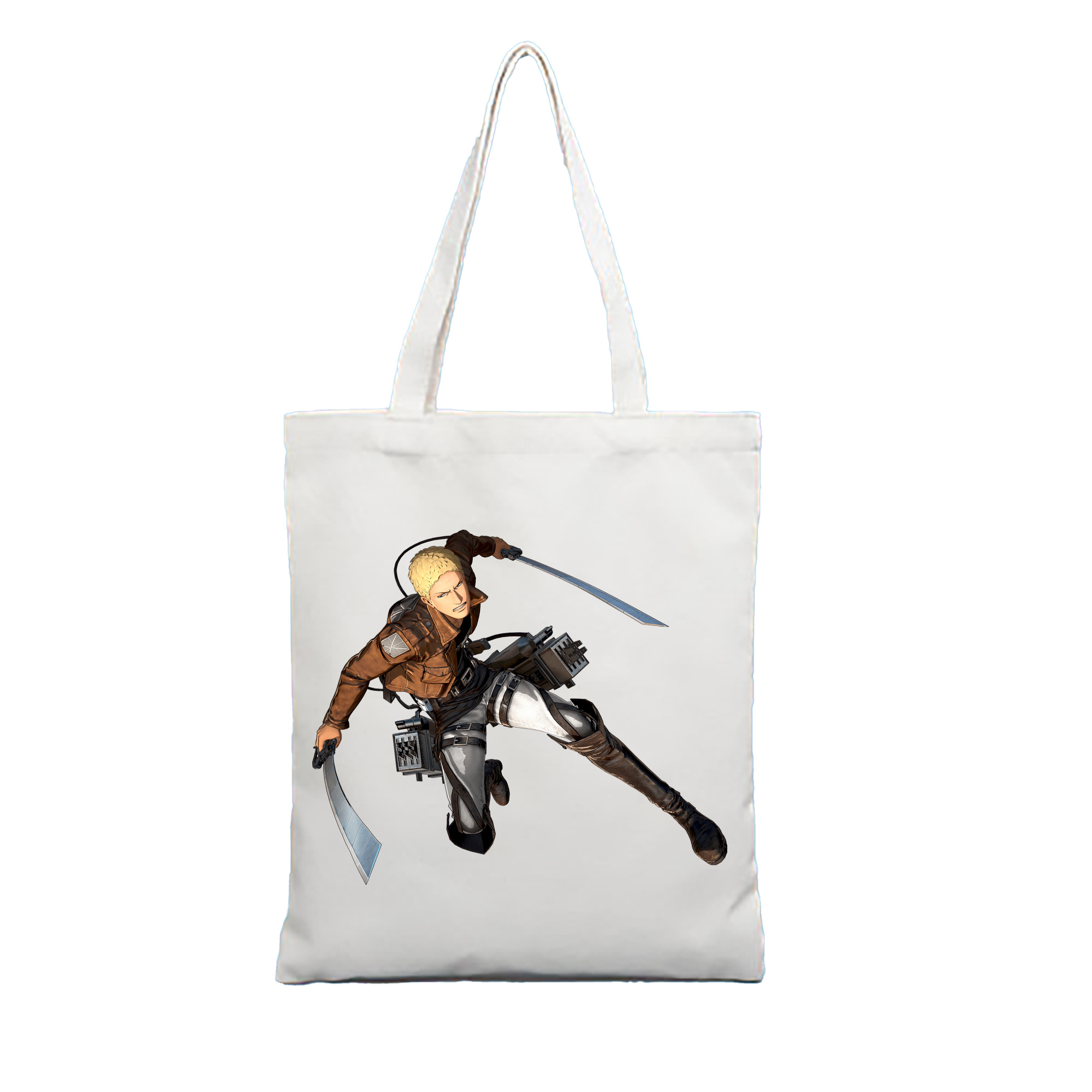 （画像用） 進撃の巨人 ライナー・ブラウン Attack on Titan Reiner Braun 縦型キャンバス生地手提げバッグ　トートバッグ