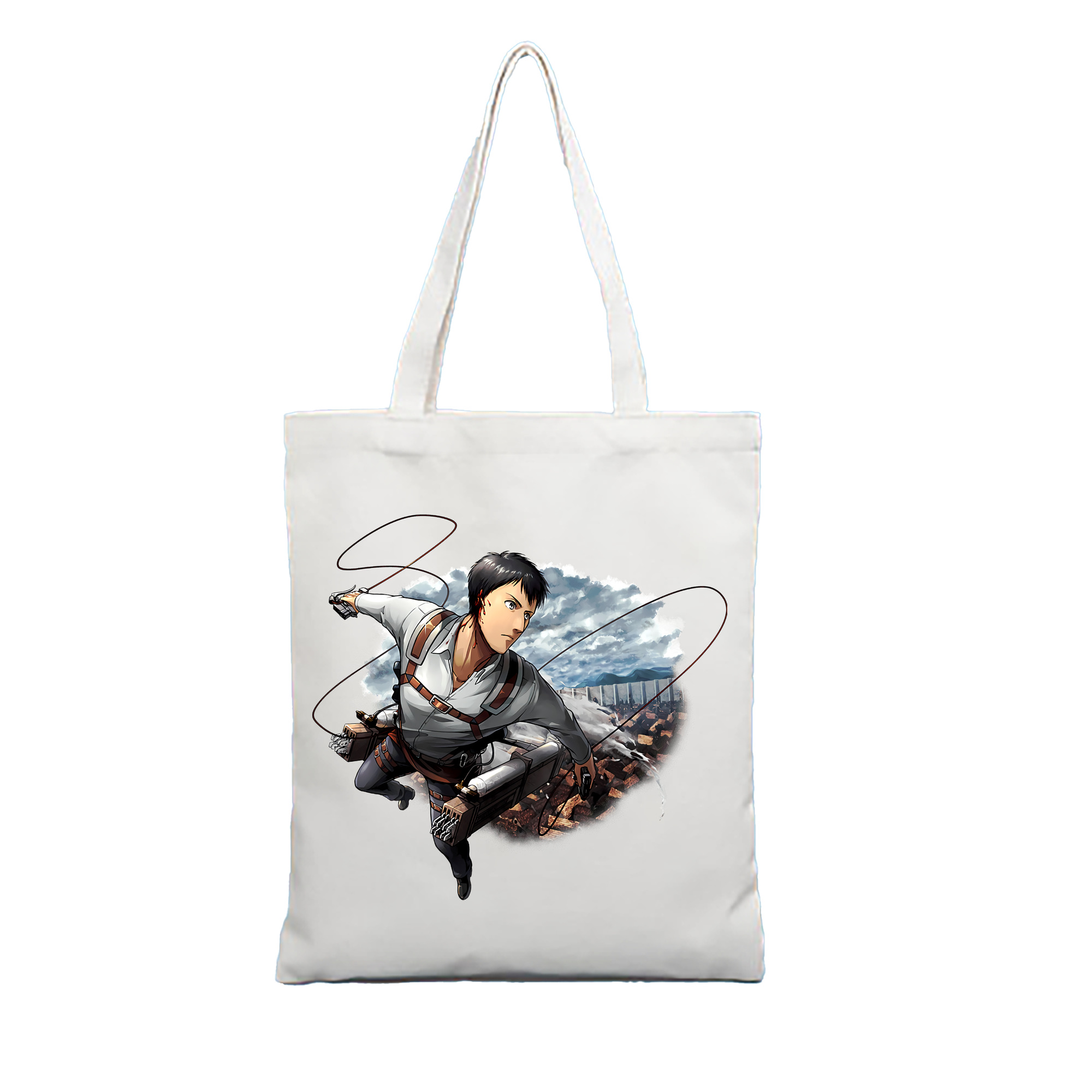 （画像用） 進撃の巨人 ベルトルト・フーバー Attack on Titan Bertholdt Hoover 縦型キャンバス生地手提げバッグ　トートバッグ