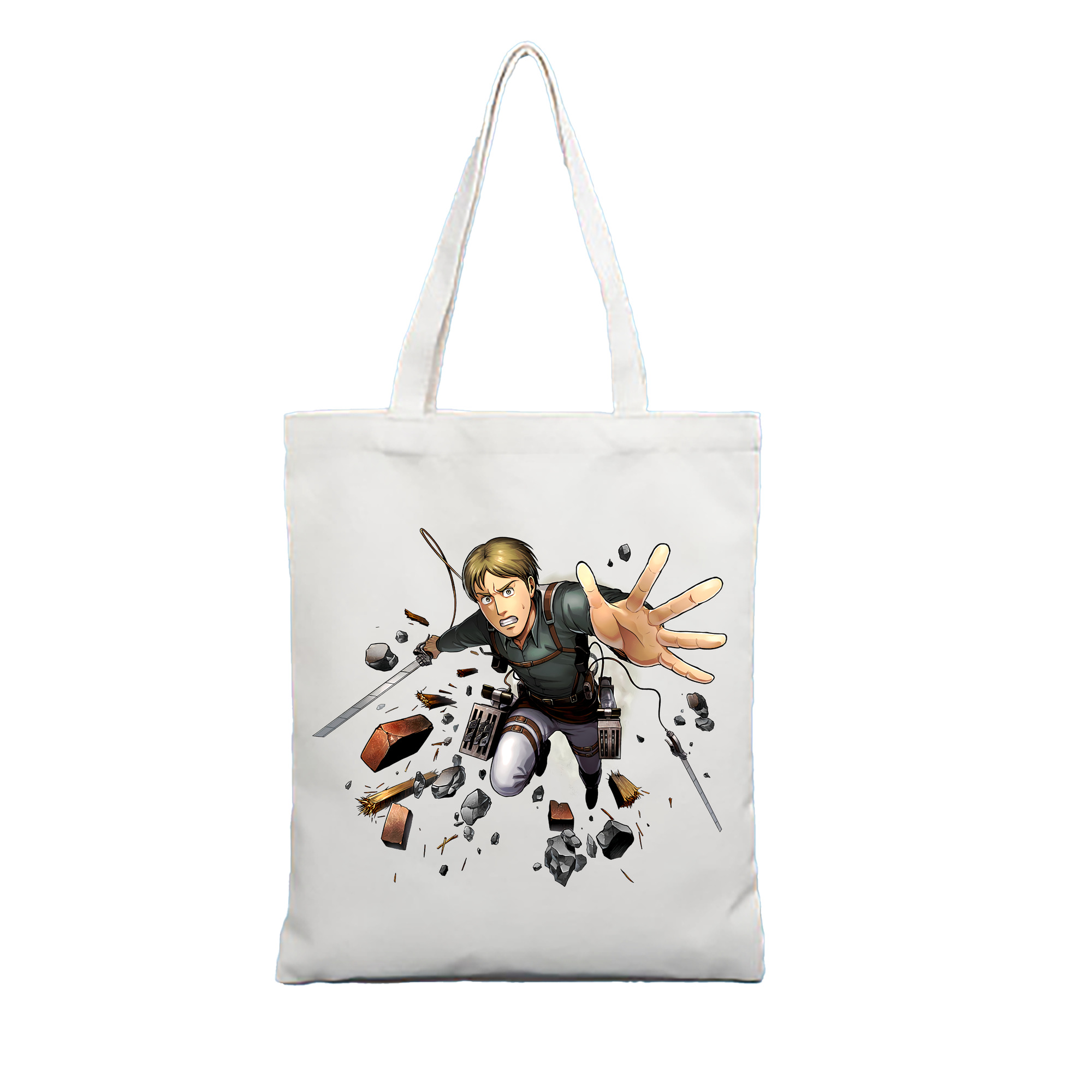 （画像用） 進撃の巨人 Attack on Titan 縦型キャンバス生地手提げバッグ　トートバッグ
