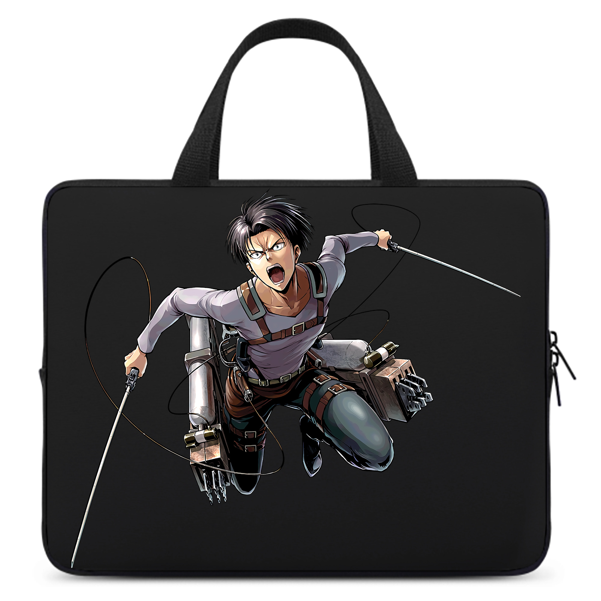 （画像用） 進撃の巨人 リヴァイ·アッカーマン Attack on Titan Levi Ackerman 手提げノートパソコンバッグ