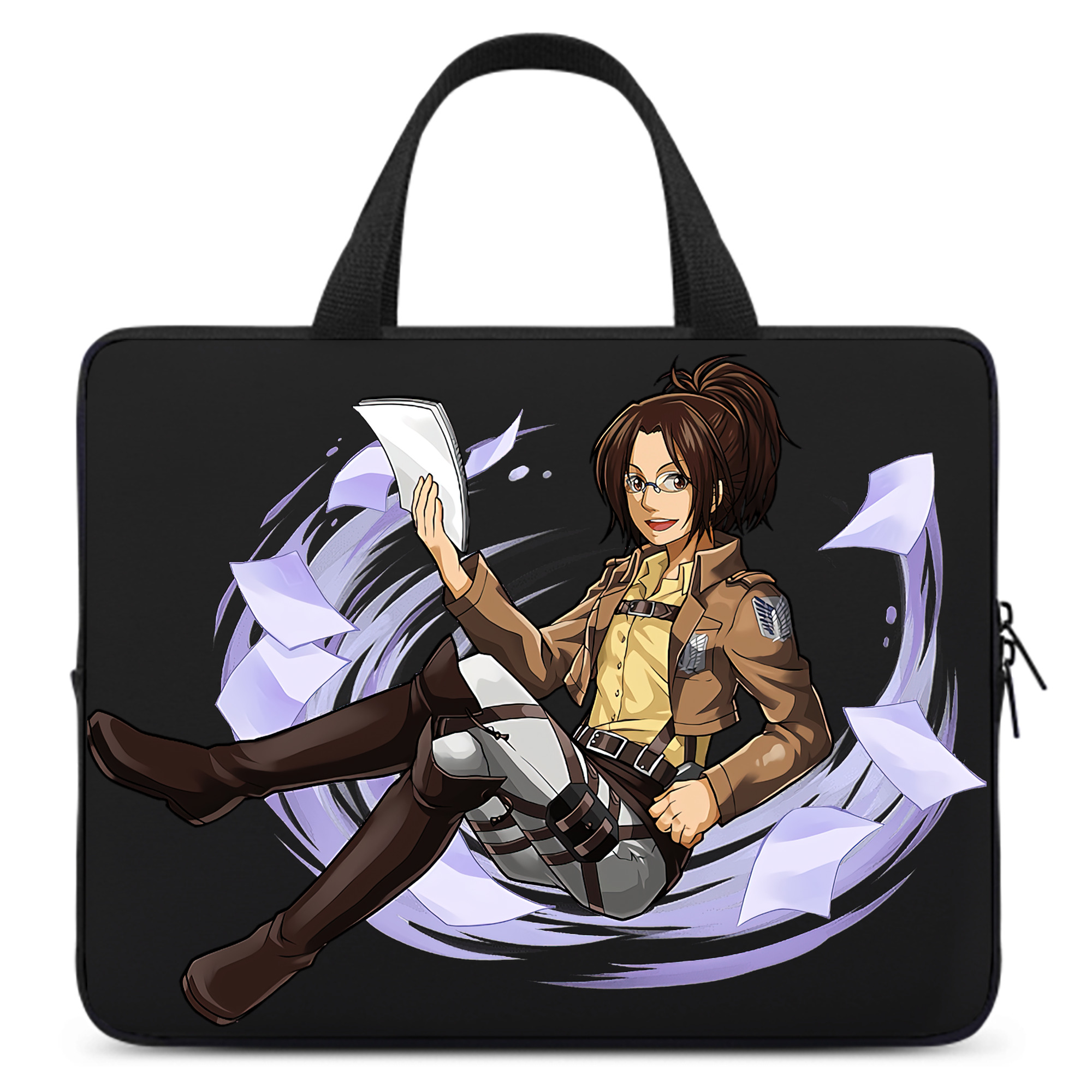 （画像用） 進撃の巨人 ハンジ·ゾエ Attack on Titan Hanji Zoe 手提げノートパソコンバッグ