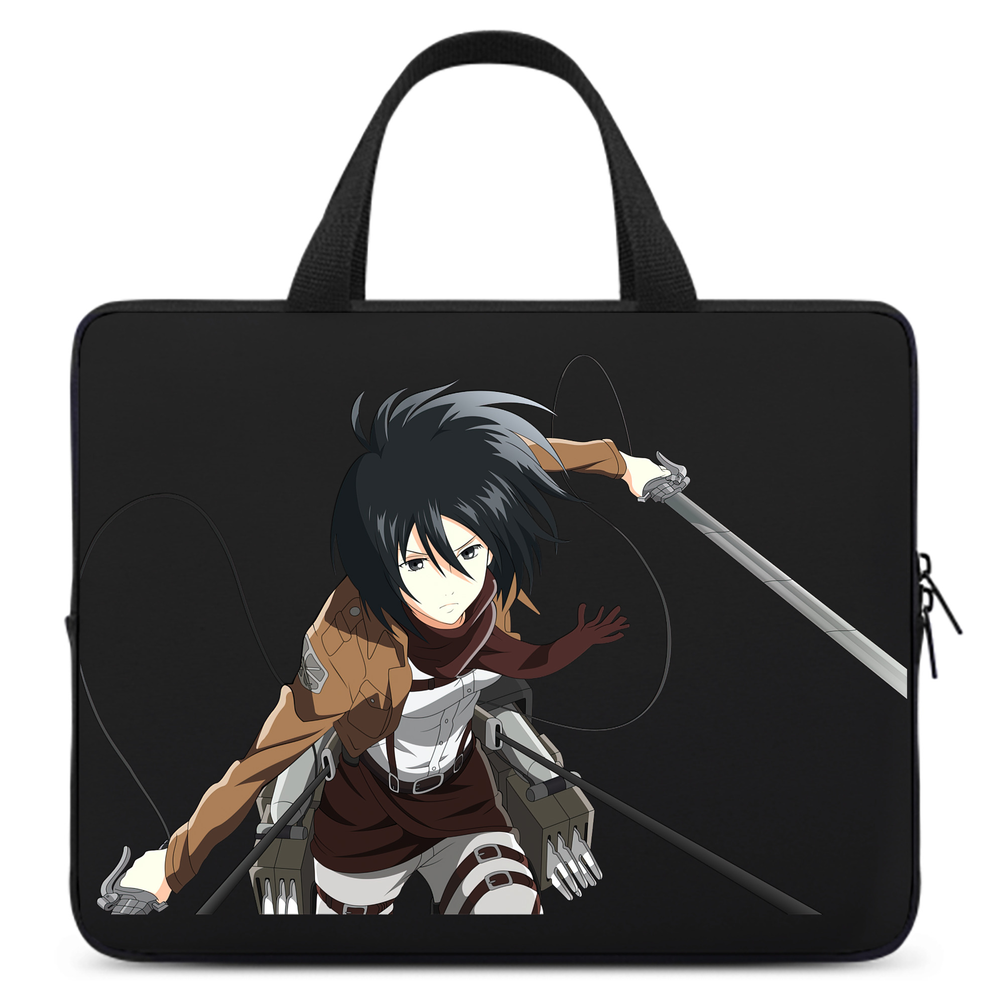 （画像用） 進撃の巨人 ミカサ·アッカーマン Attack on Titan Mikasa Ackerman 手提げノートパソコンバッグ