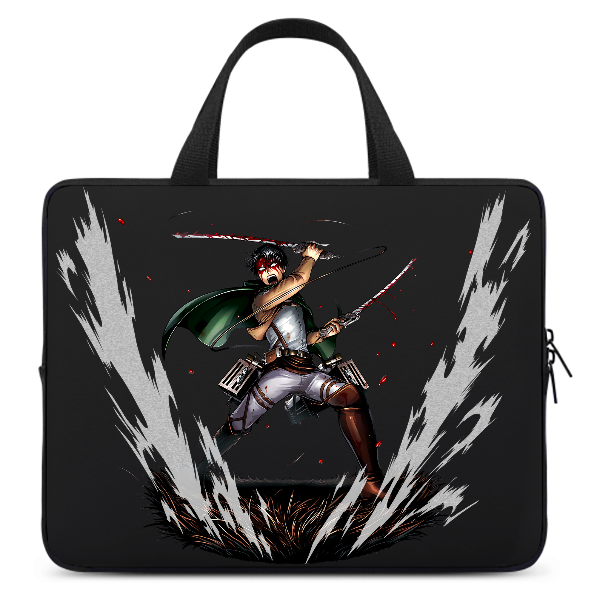 （画像用） 進撃の巨人 リヴァイ·アッカーマン Attack on Titan Levi Ackerman 手提げノートパソコンバッグ