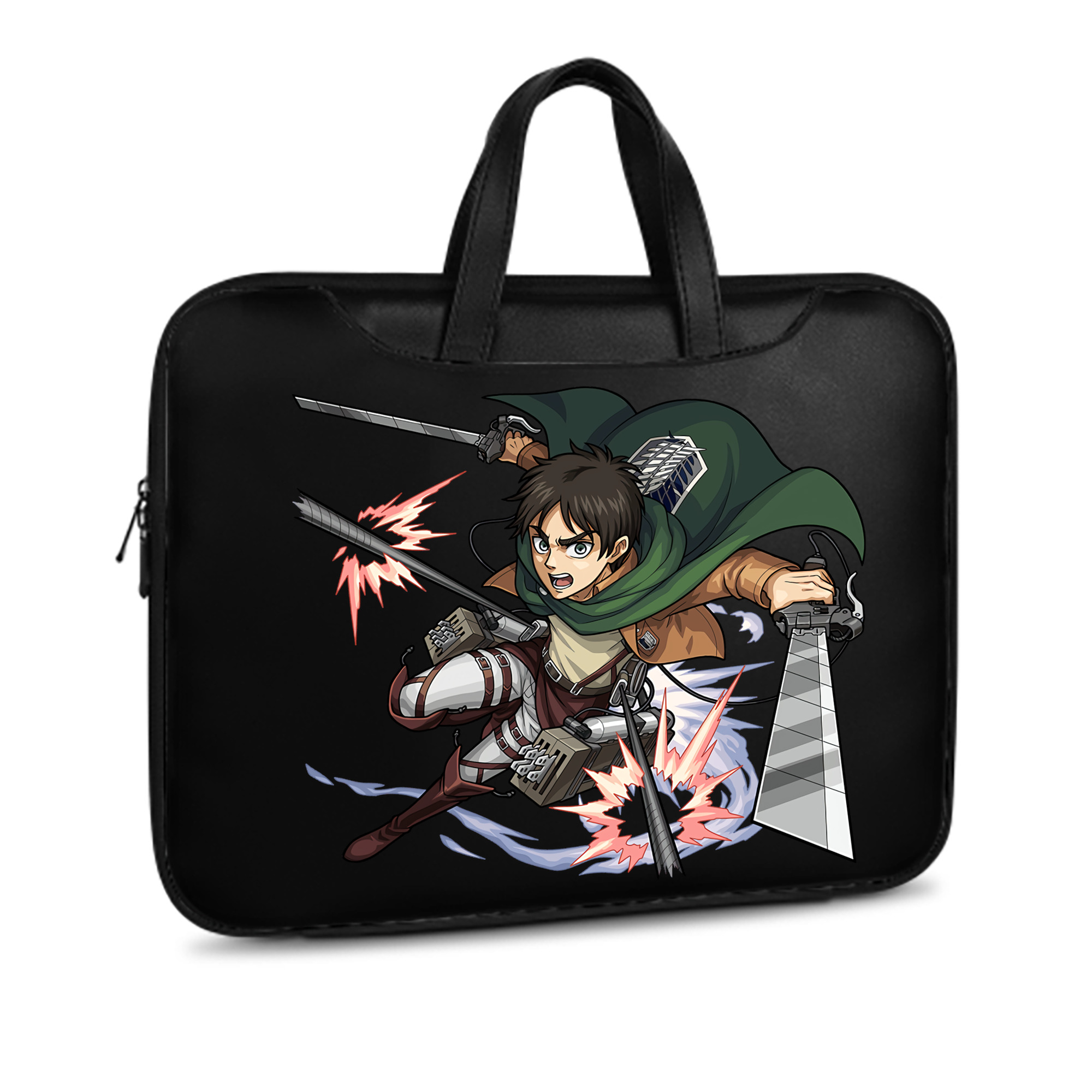 （画像用） 進撃の巨人 エレン･イェーガー Attack on Titan Eren Jäger レザーラップトップバッグ　ノートパソコンケース