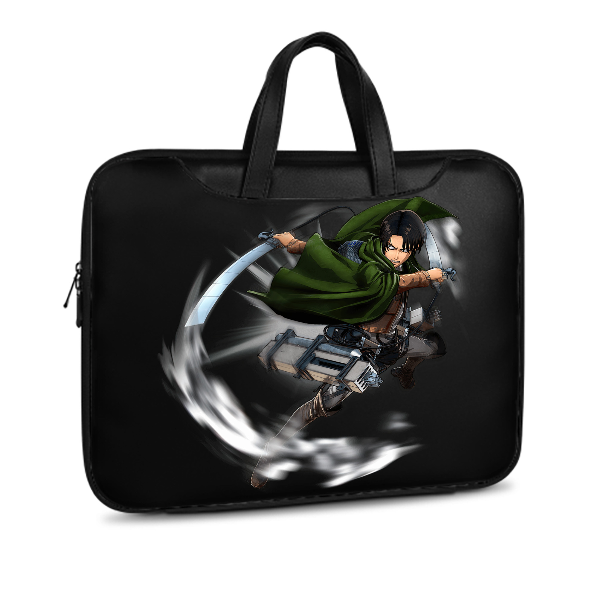 （画像用） 進撃の巨人 リヴァイ·アッカーマン Attack on Titan Levi Ackerman レザーラップトップバッグ　ノートパソコンケース