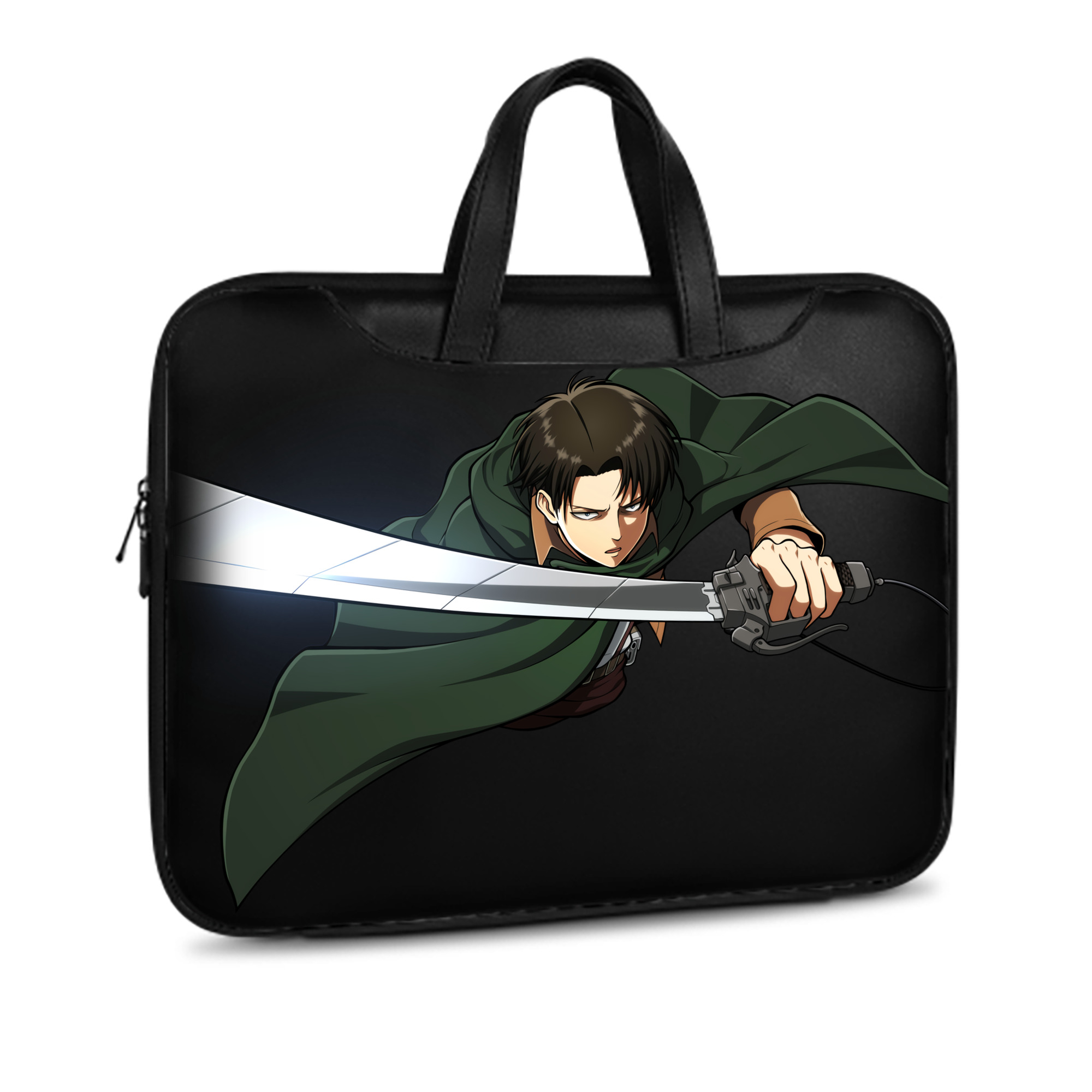 （画像用） 進撃の巨人 リヴァイ·アッカーマン Attack on Titan Levi Ackerman レザーラップトップバッグ　ノートパソコンケース