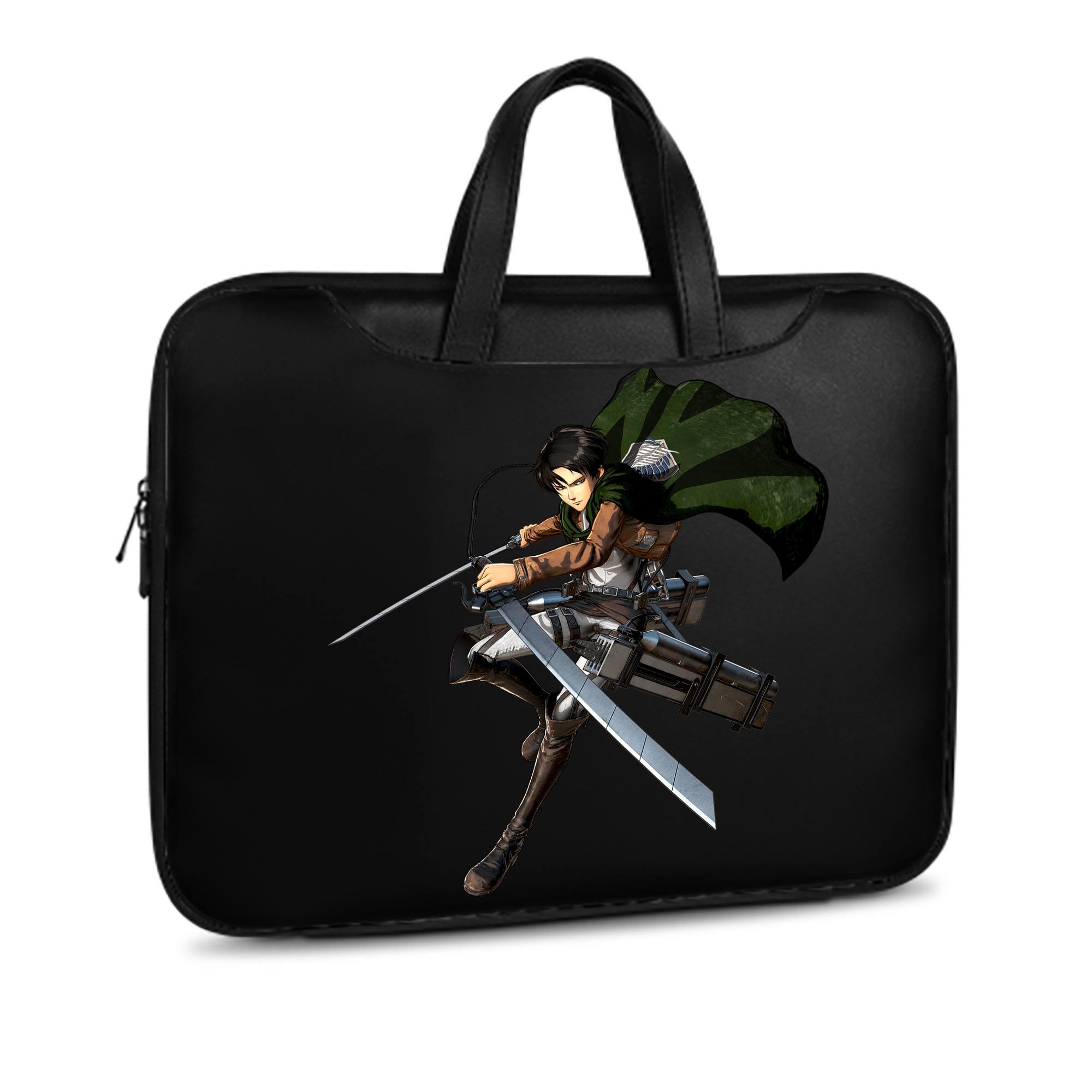 （画像用） 進撃の巨人 リヴァイ·アッカーマン Attack on Titan Levi Ackerman レザーラップトップバッグ　ノートパソコンケース