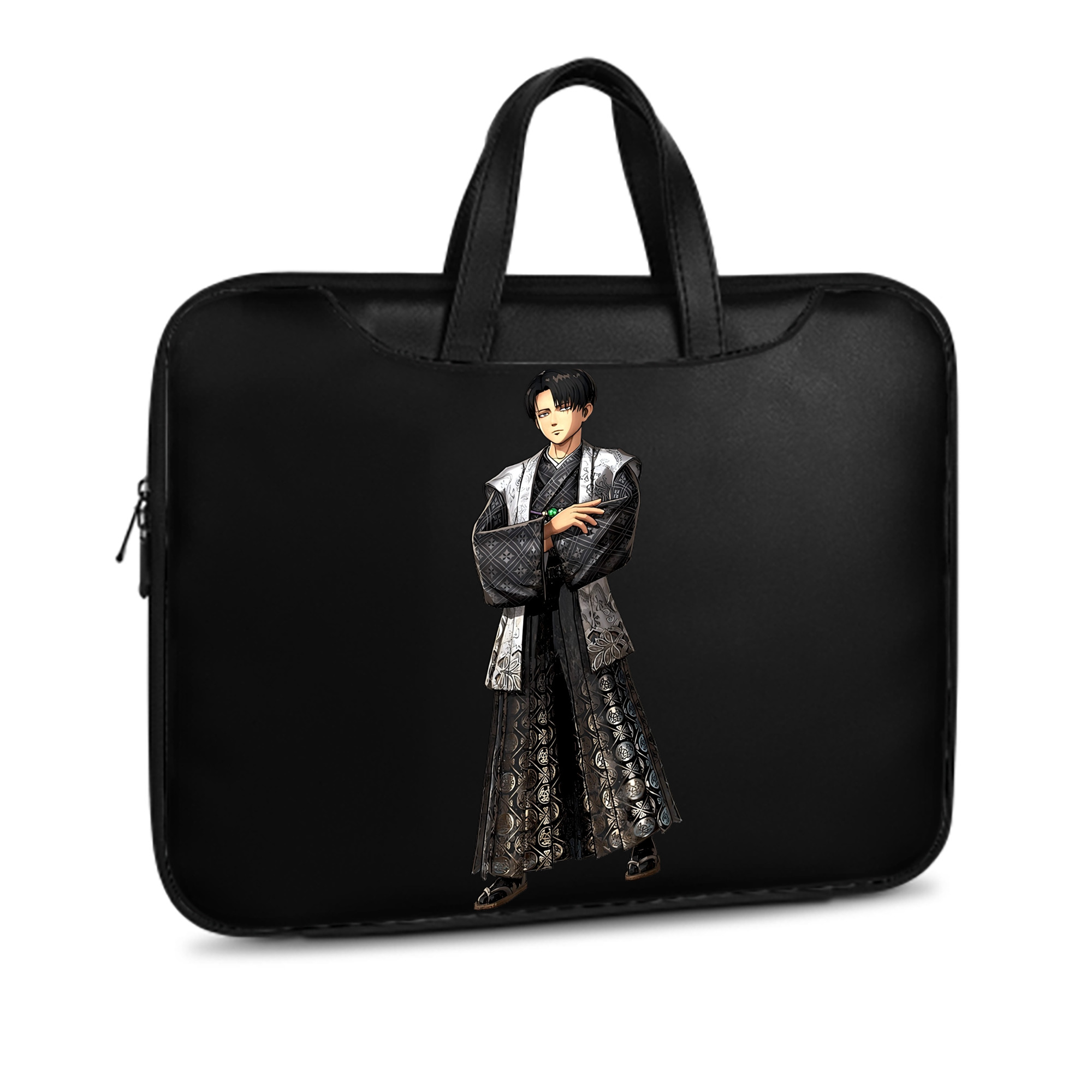 （画像用） 進撃の巨人 リヴァイ·アッカーマン Attack on Titan Levi Ackerman レザーラップトップバッグ　ノートパソコンケース