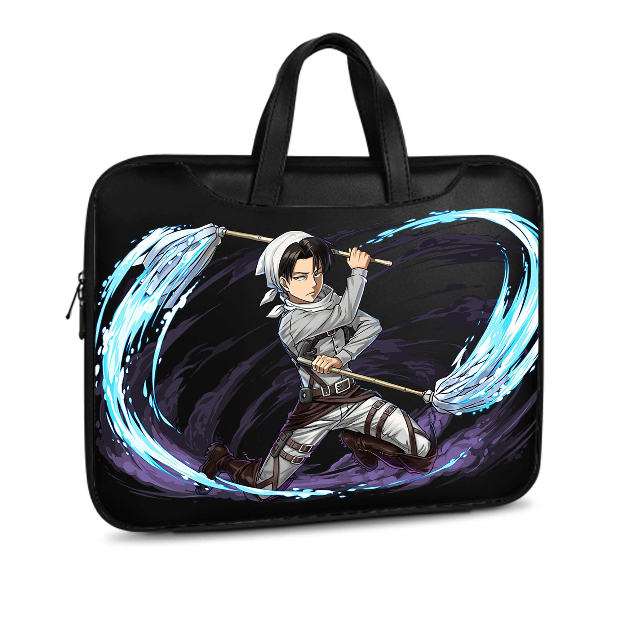 （画像用） 進撃の巨人 リヴァイ·アッカーマン Attack on Titan Levi Ackerman レザーラップトップバッグ　ノートパソコンケース