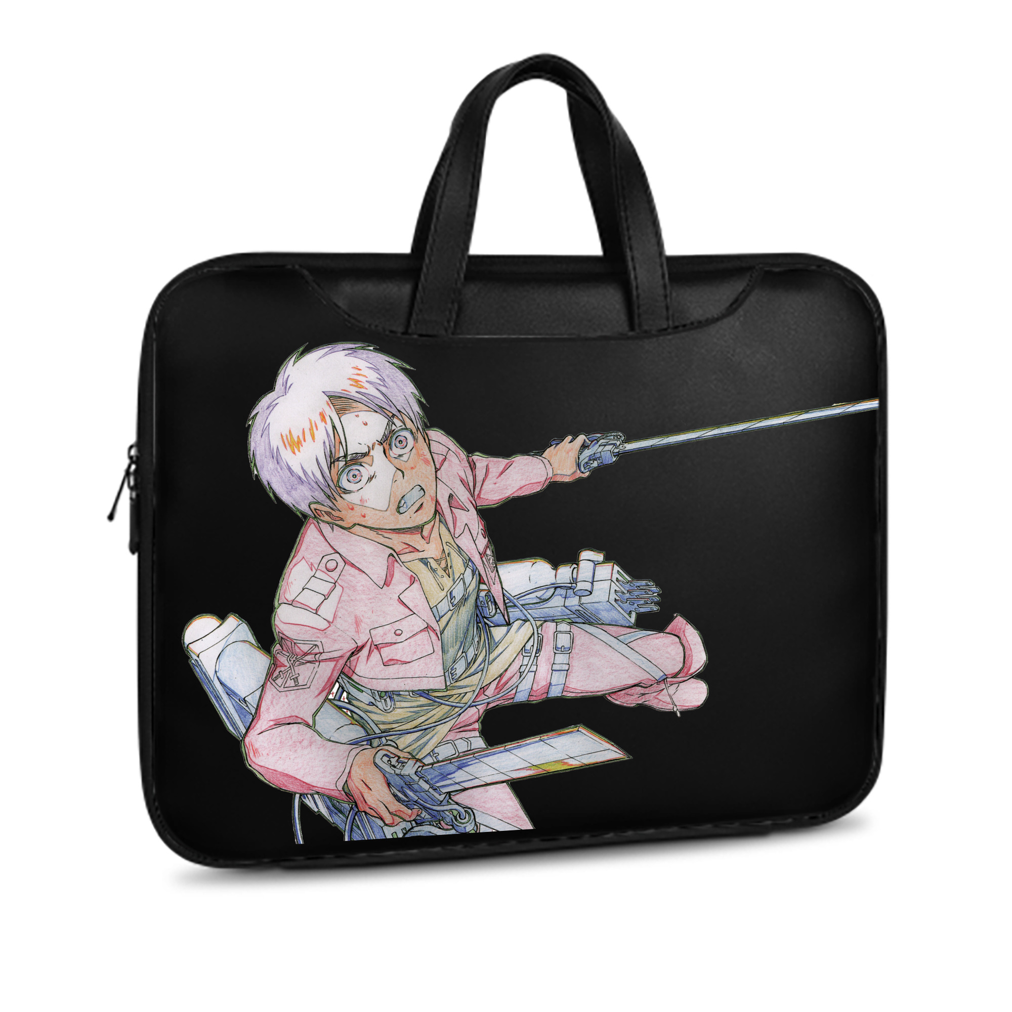（画像用） 進撃の巨人 エレン･イェーガー Attack on Titan Eren Jäger レザーラップトップバッグ　ノートパソコンケース