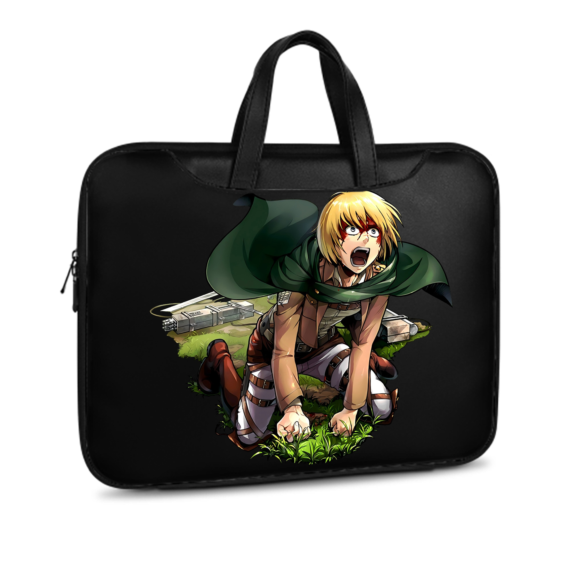 （画像用） 進撃の巨人 アルミン·アルレルト Attack on Titan Armin Arlert レザーラップトップバッグ　ノートパソコンケース